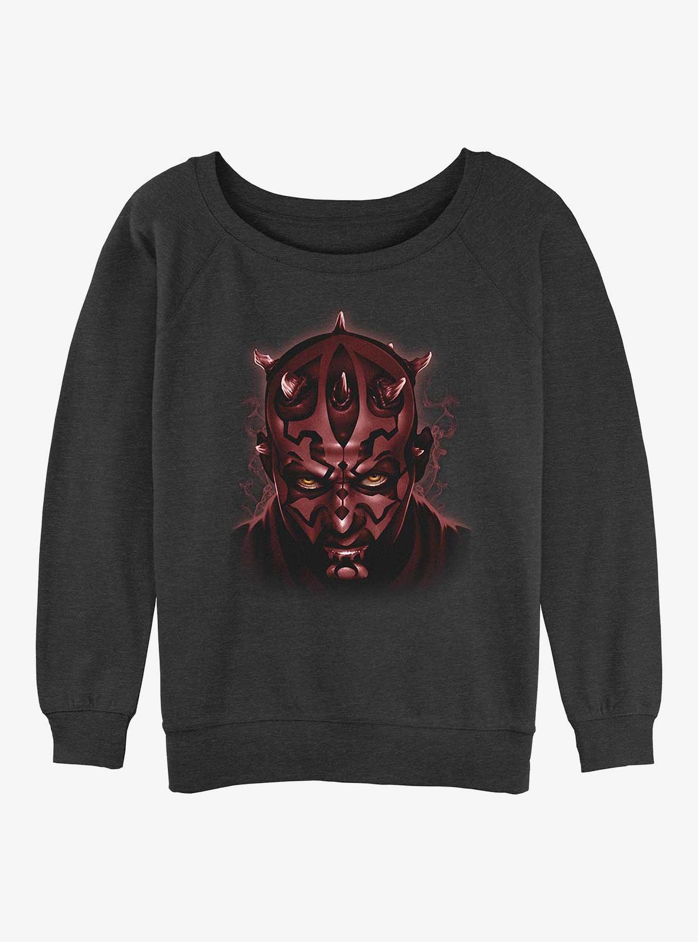 Star Wars Darth Maul Girls Slouchy Sweatshirt, CHAR HTR, hi-res