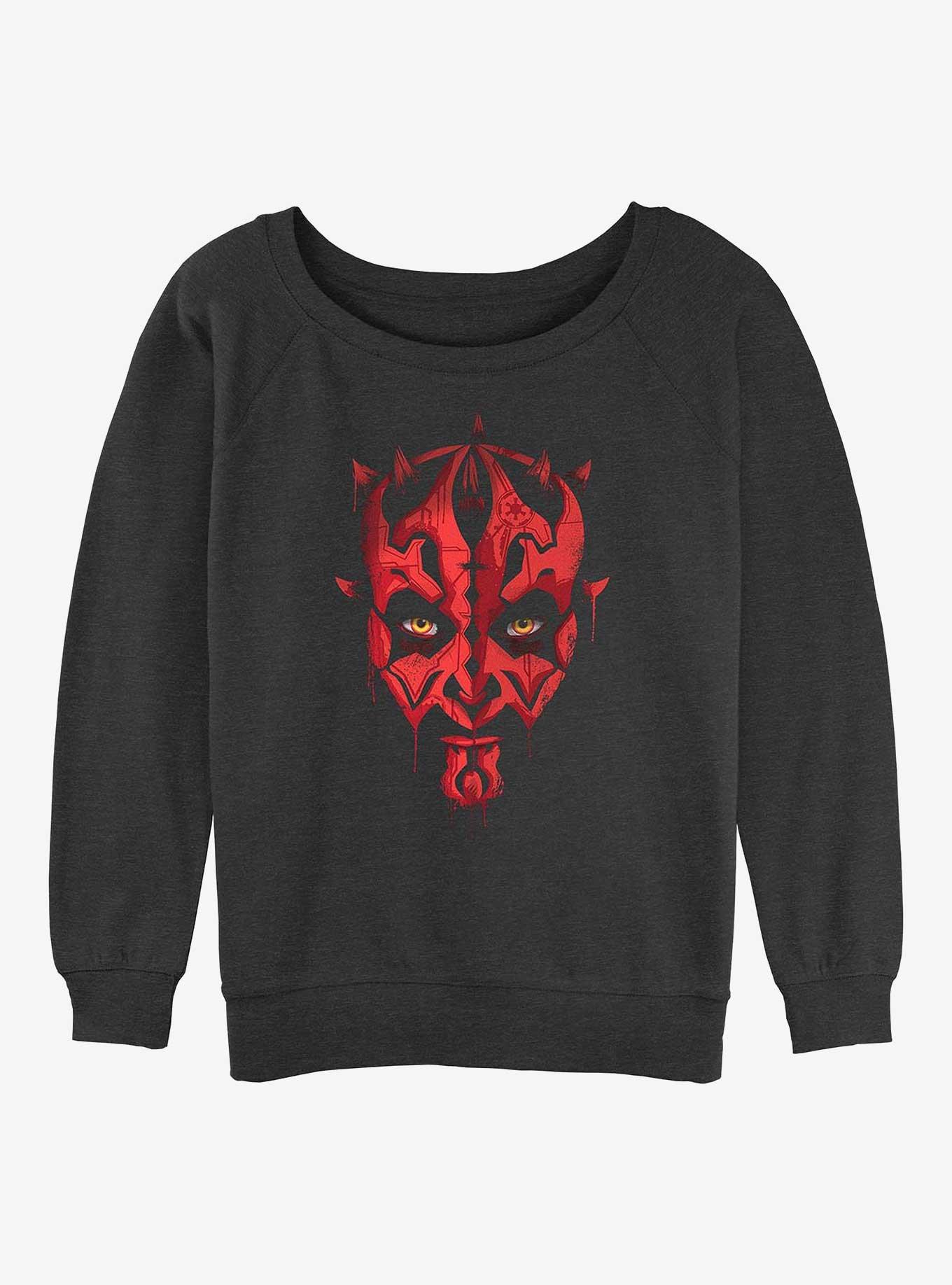 Star Wars Darth Maul Paint Girls Slouchy Sweatshirt