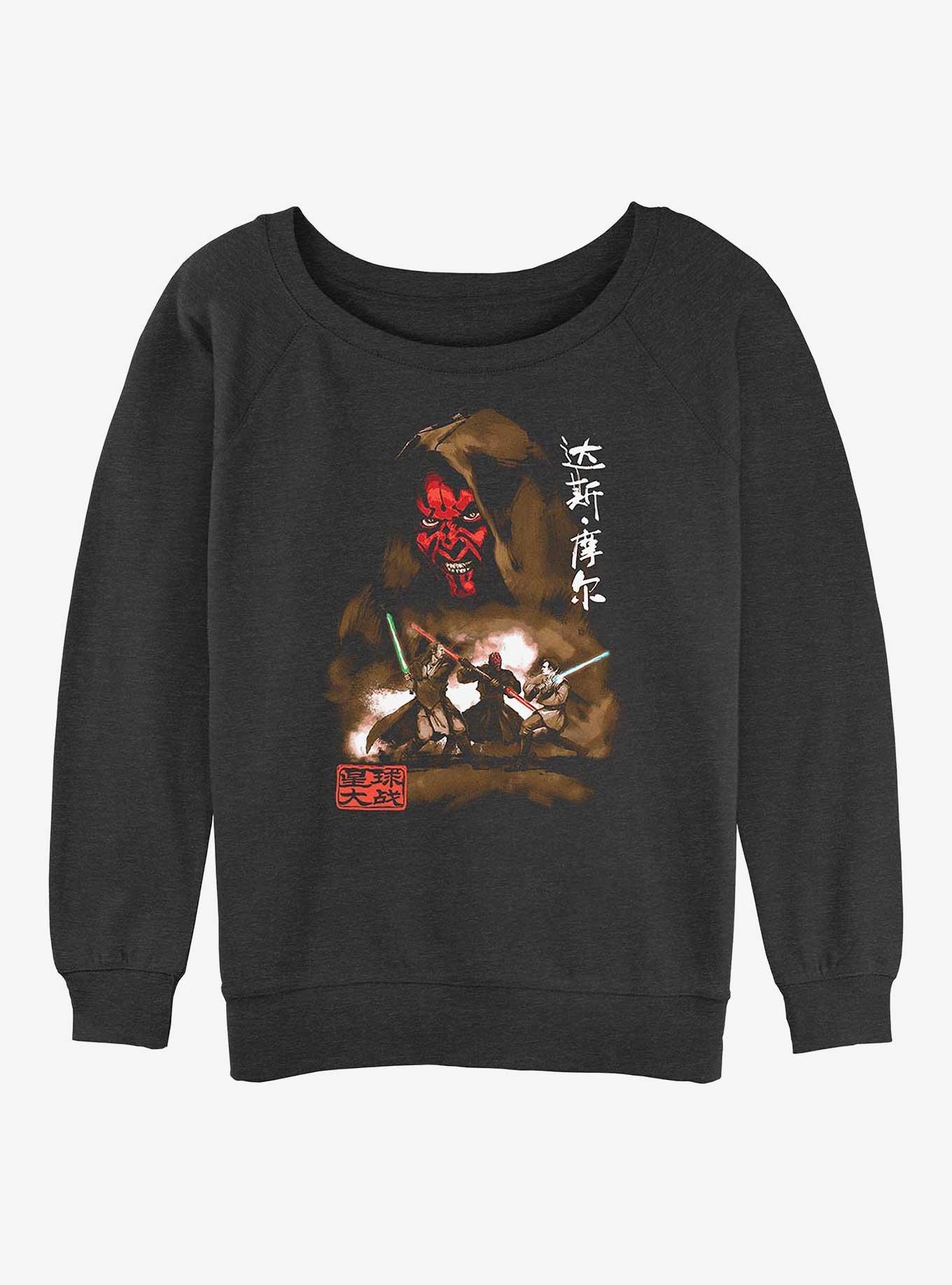 Star Wars Maul Battle Girls Slouchy Sweatshirt, CHAR HTR, hi-res