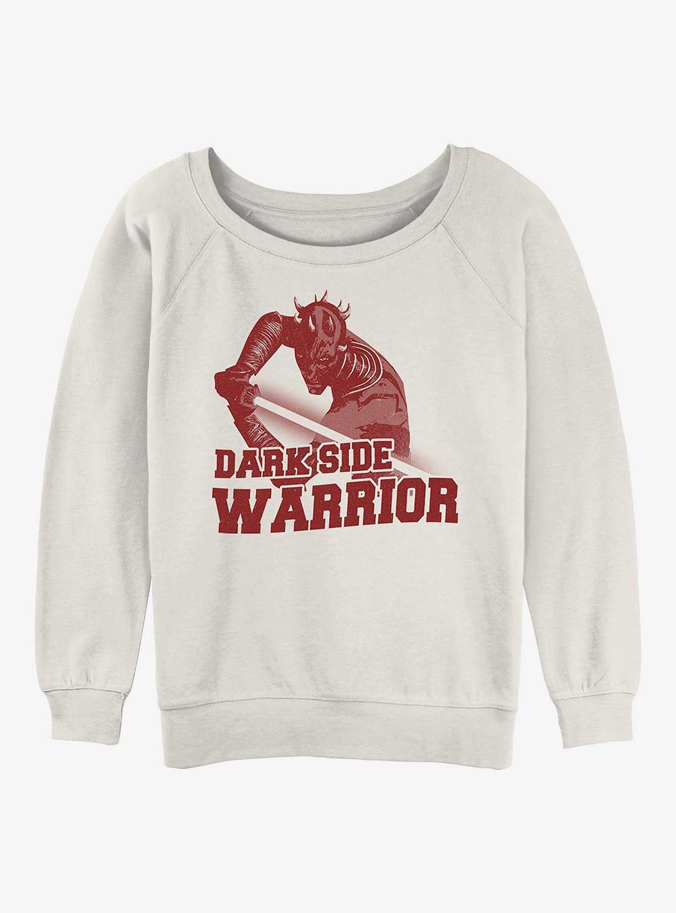 Star Wars: The Clone Wars Dark Side Warrior Girls Slouchy Sweatshirt, EGRET, hi-res