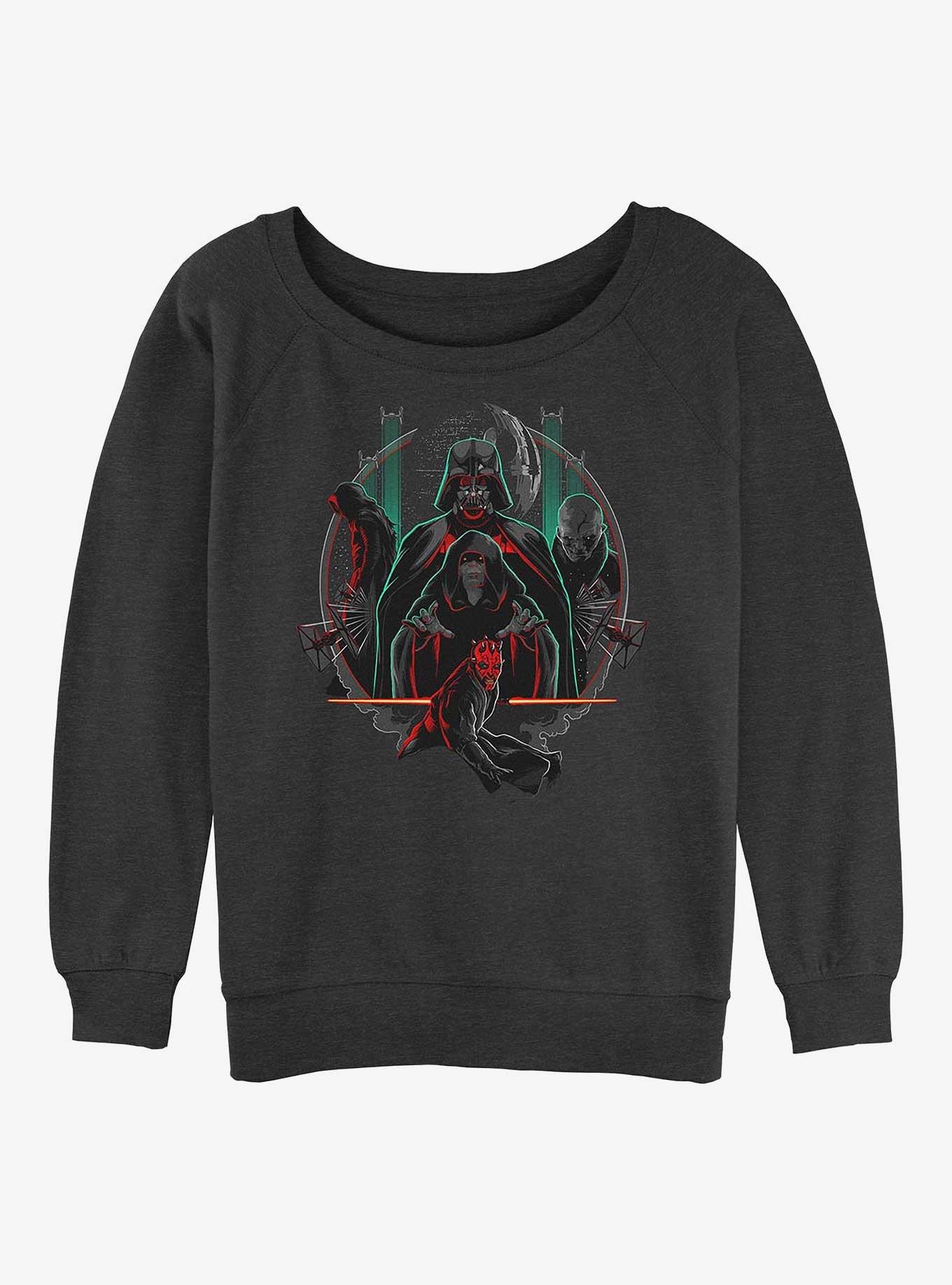 Star Wars Lords Of The Sith Girls Slouchy Sweatshirt, CHAR HTR, hi-res