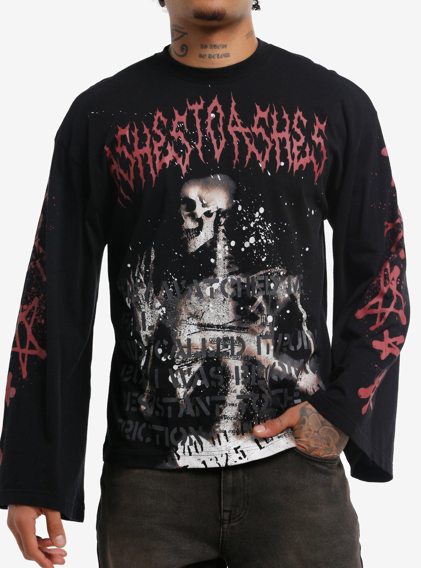 Ashes To Ashes Skeleton Long-Sleeve T-Shirt, , hi-res
