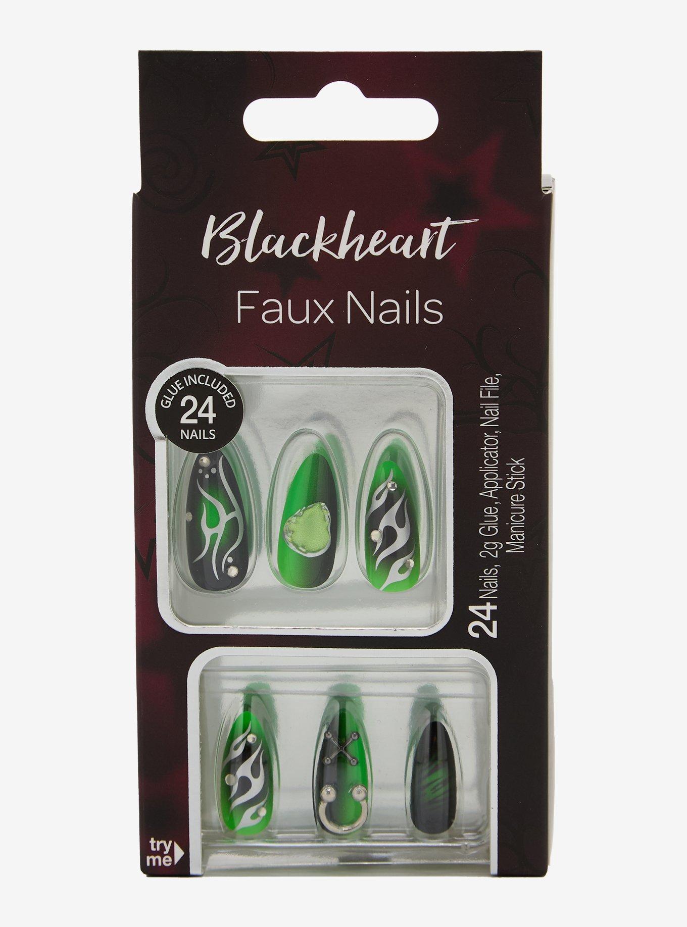 Blackheart Cyber Green Press-On Nail Set