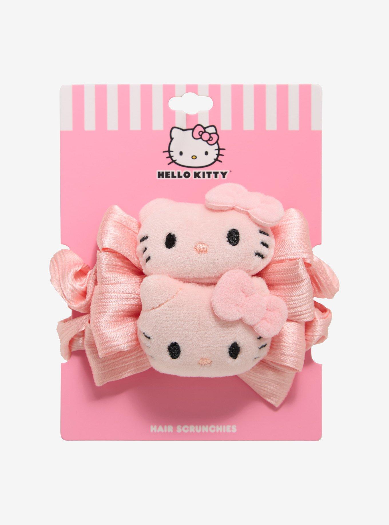 Hello Kitty Pink Plush Scrunchie Set, , hi-res
