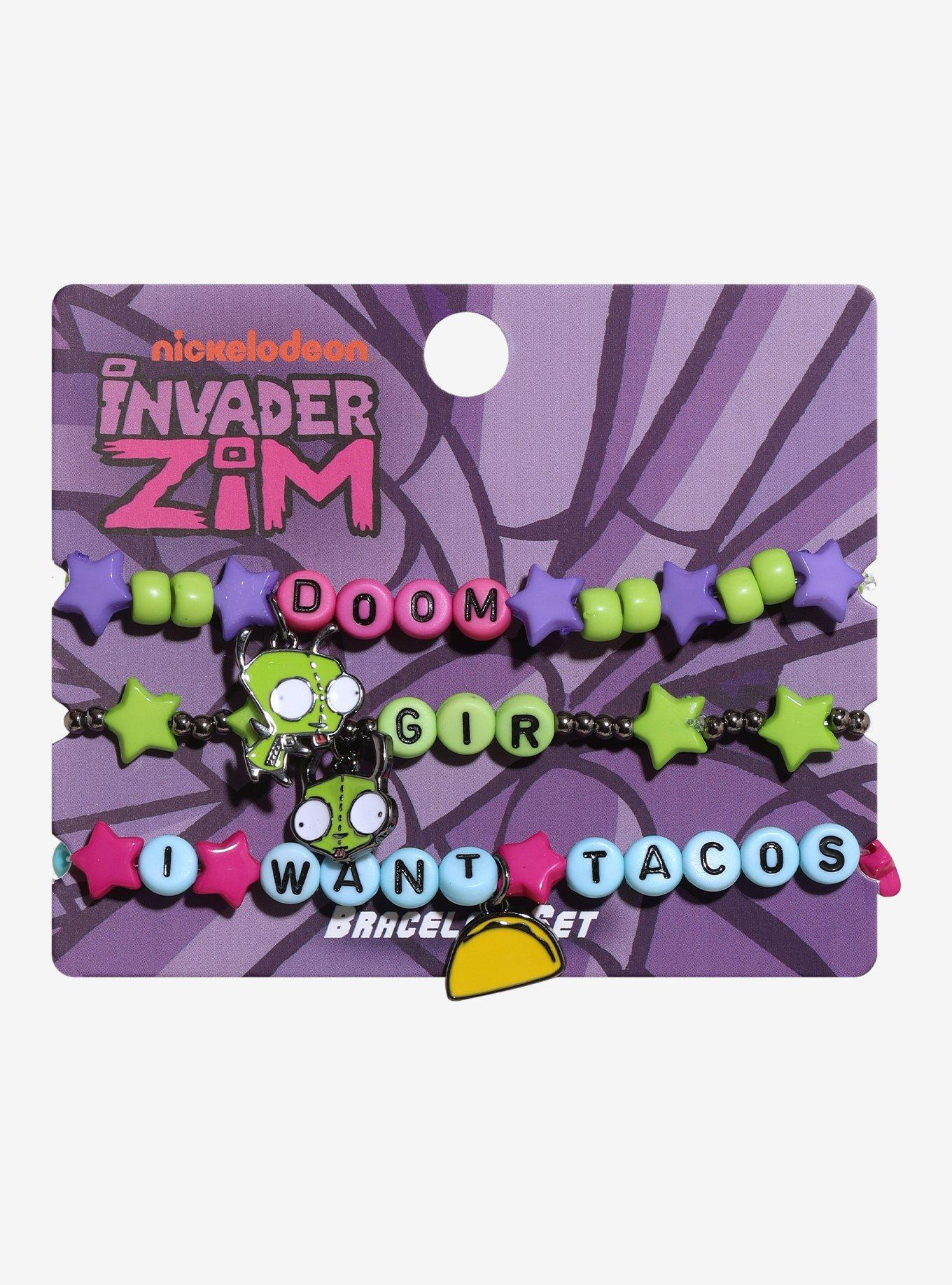 Invader Zim GIR Theme Bead Bracelet Set, , hi-res