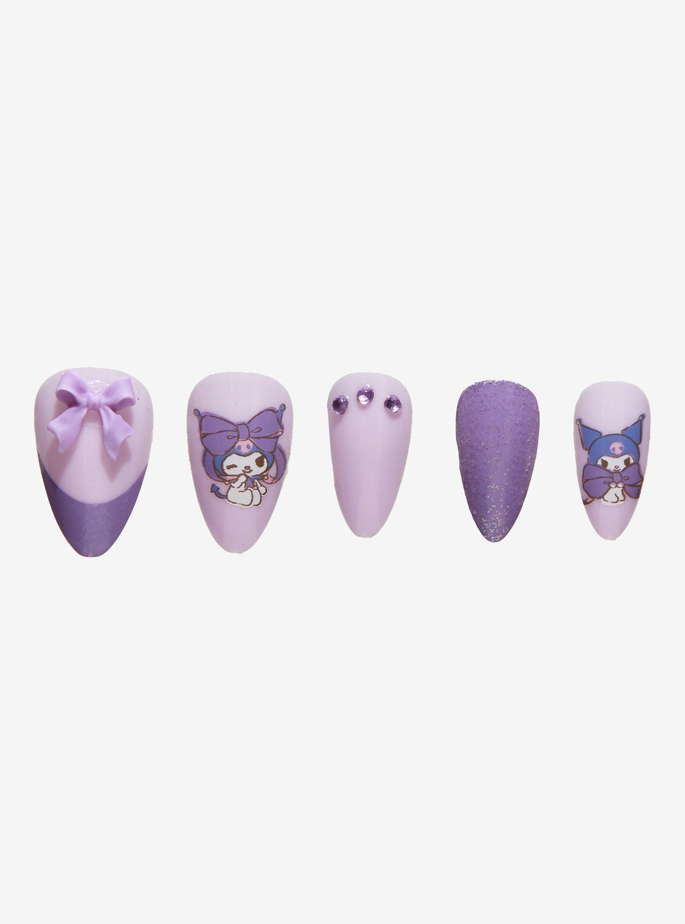 Sanrio Kuromi Press On Nail Set — BoxLunch Exclusive, , hi-res