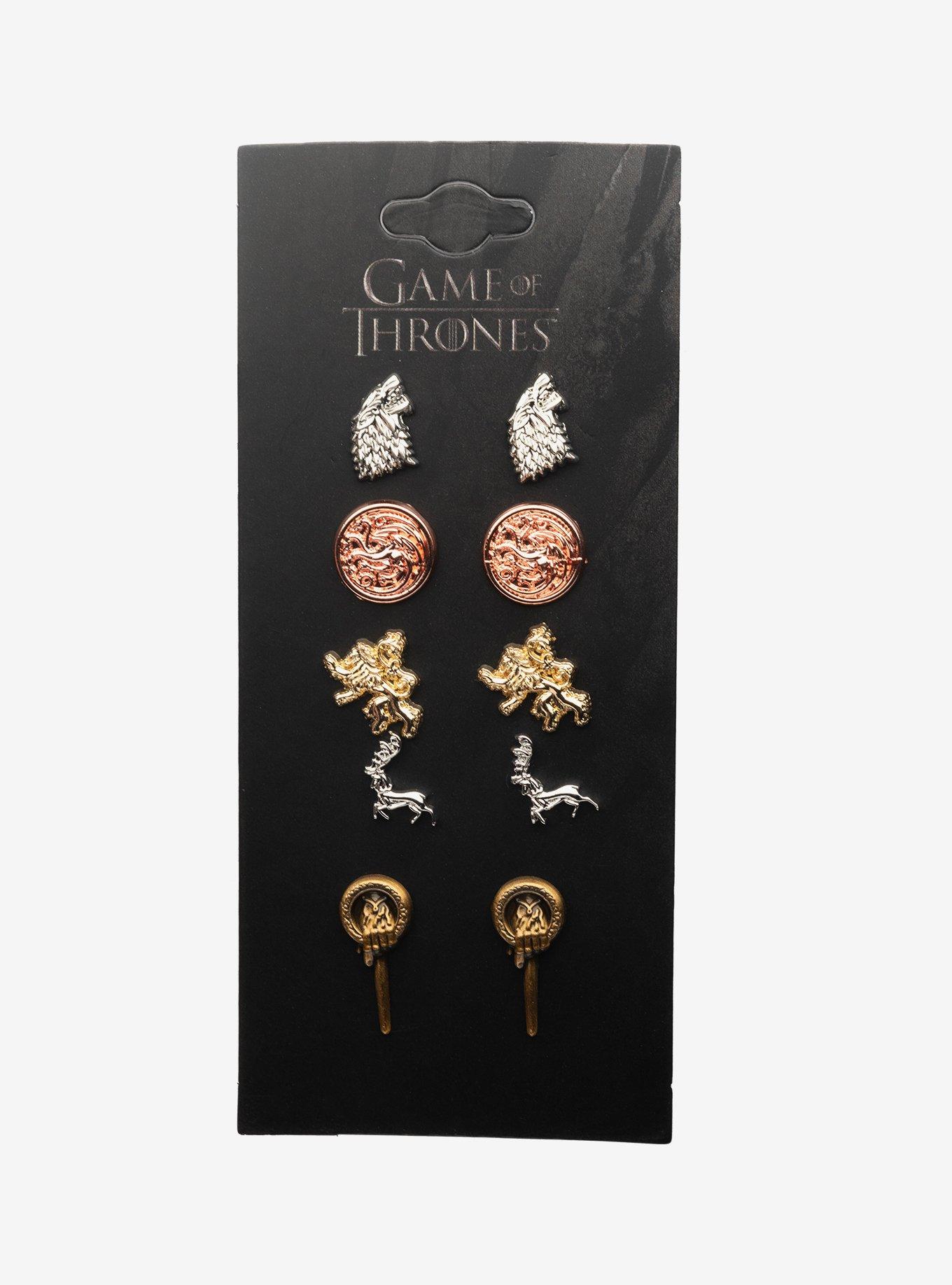 Game Of Thrones Symbols Stud Earring Set, , hi-res