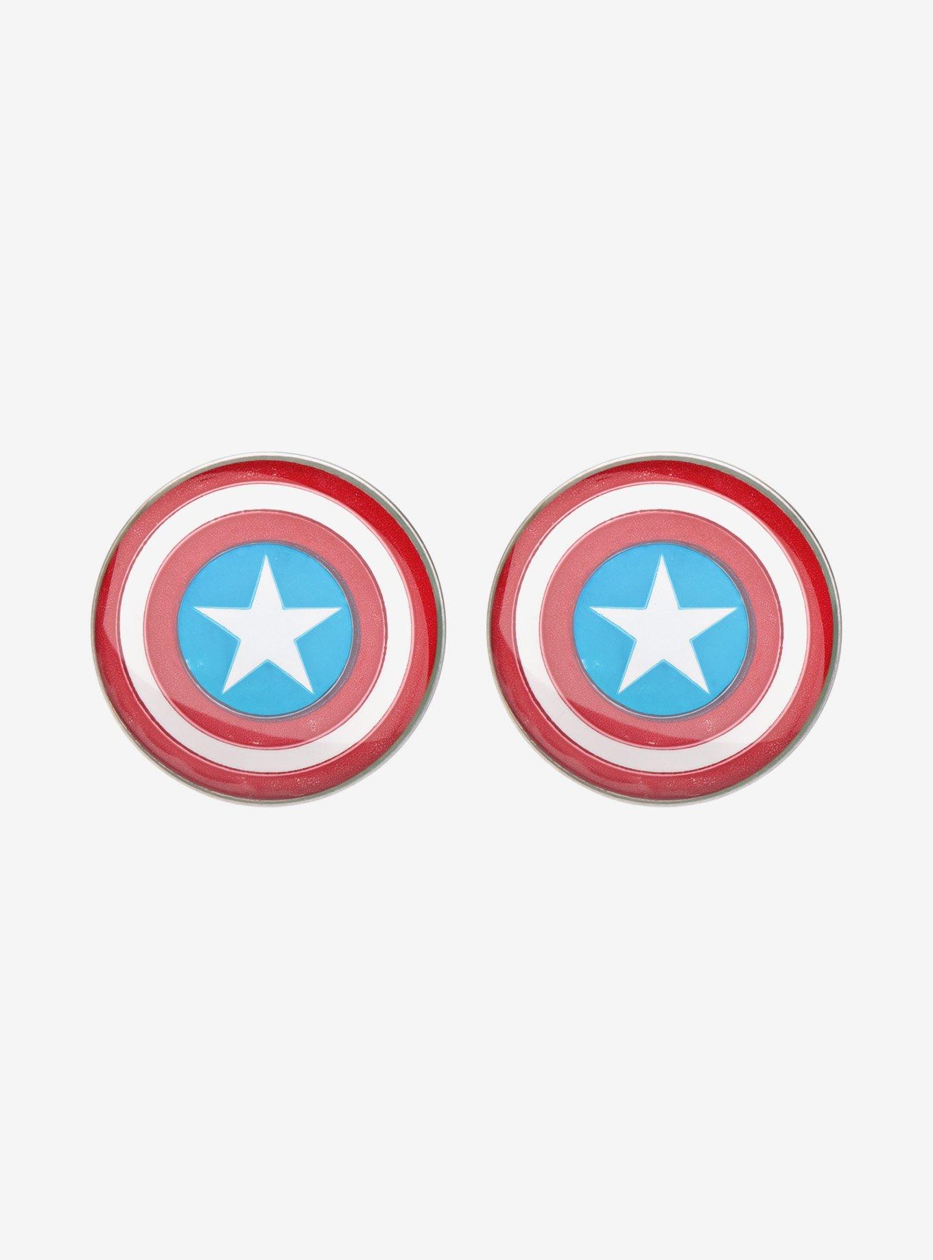 Marvel Captain America Shield Stud Earrings, , hi-res