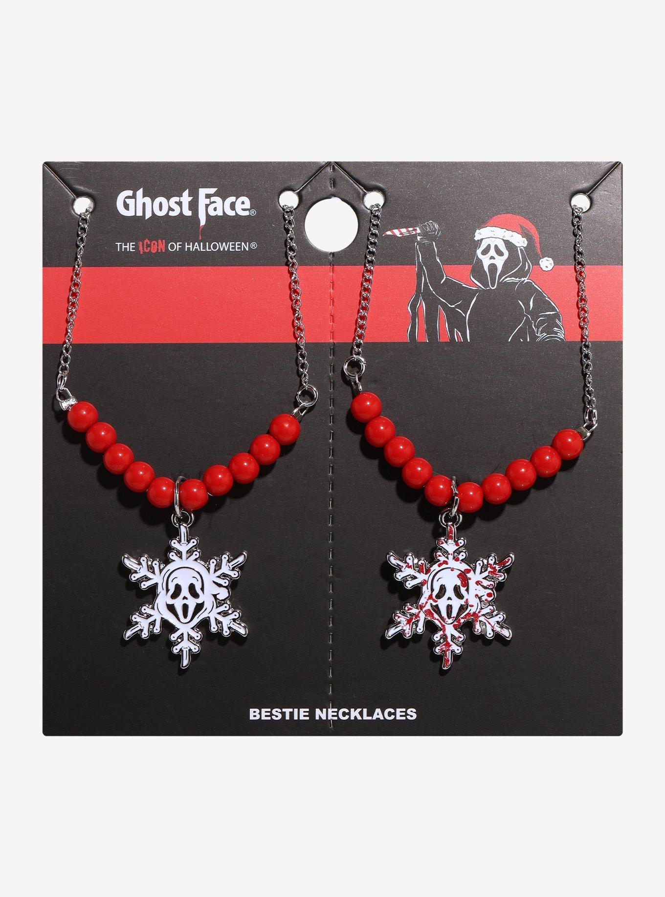Ghost Face Snowflake Best Friend Necklace Set, , hi-res