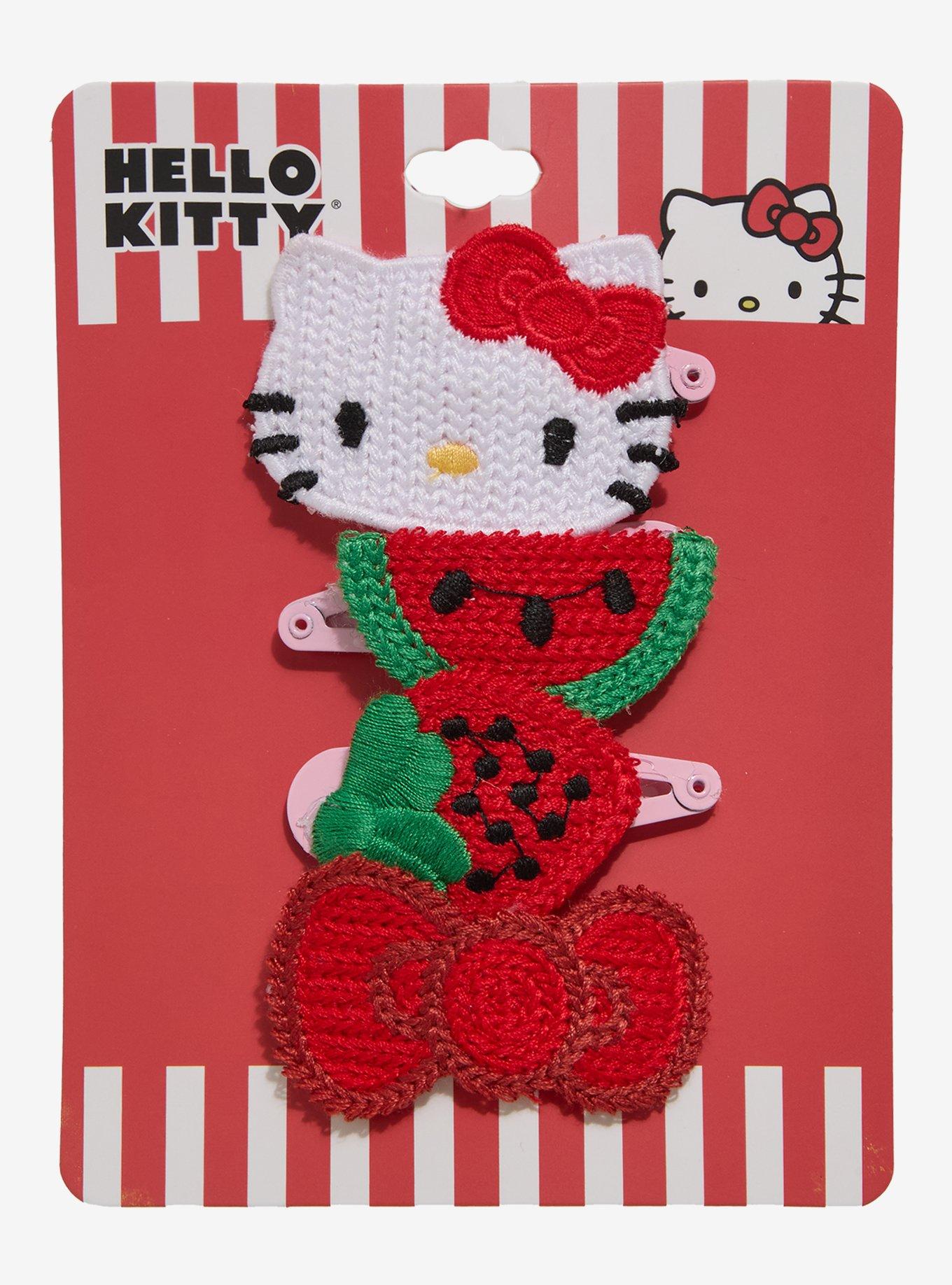 Hello Kitty Knit Fruit Hair Clip Set, , hi-res