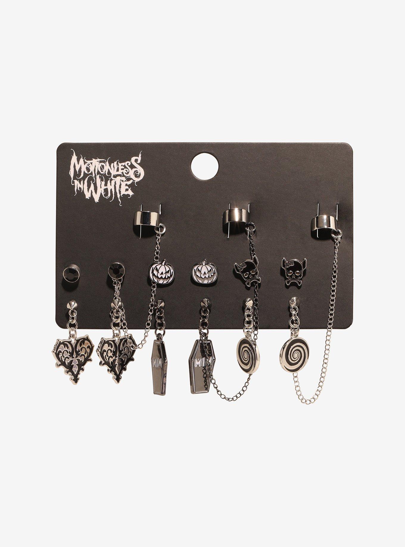 Motionless In White Icons Cuff Earring Set, , hi-res