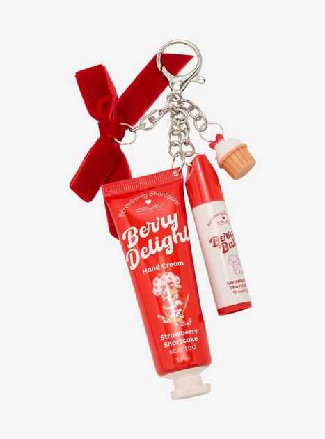 Célavi Strawberry Shortcake Berry Delight Hand Cream Keychain Set