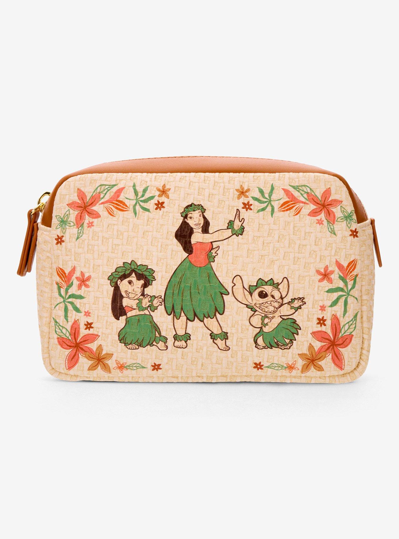 Loungefly Cream & Tan Hula Bucket Bag with Embroidered Tropicals Loungefly Disney Lilo & Stitch Hula Group | Mercari main image 4