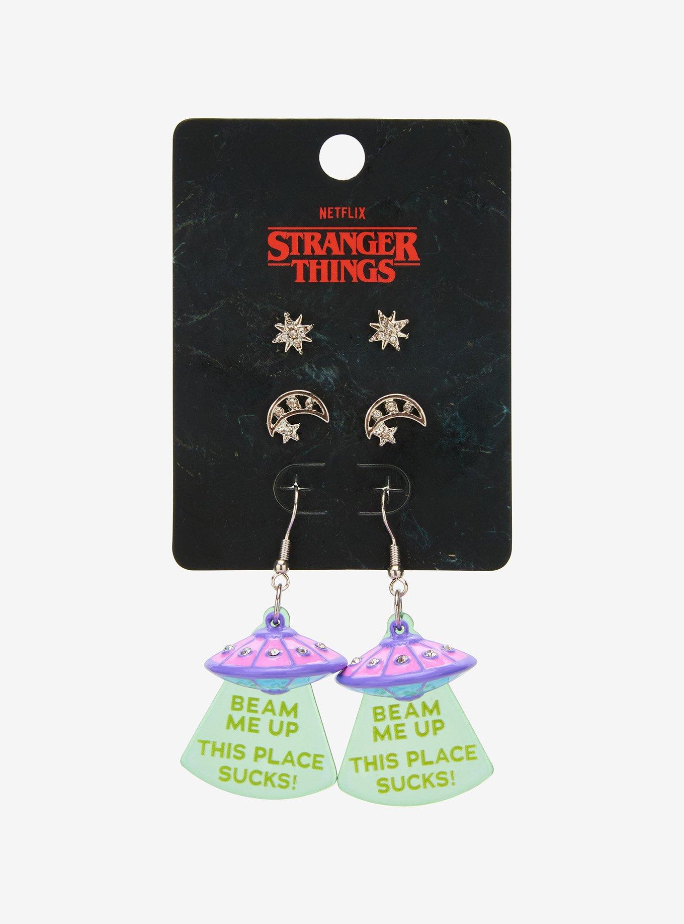 Stranger Things Beam Me Up Earring Set — BoxLunch Exclusive, , hi-res