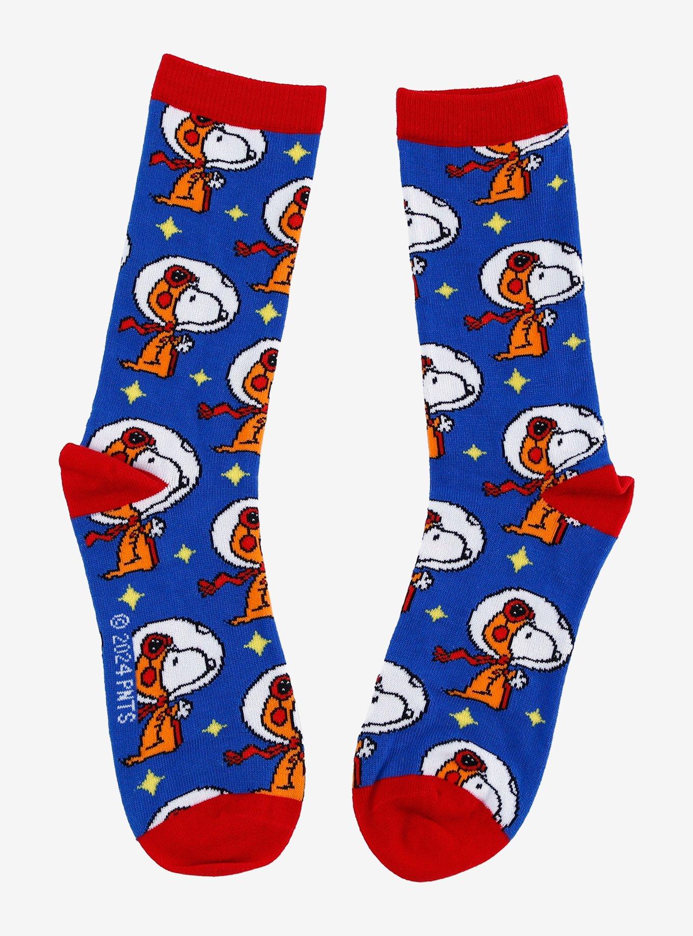 Peanuts Snoopy Astronaut Crew Socks, , hi-res