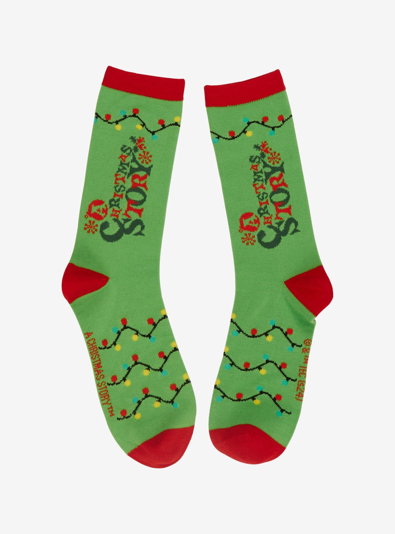 A Christmas Story Holiday Lights Crew Socks, , hi-res