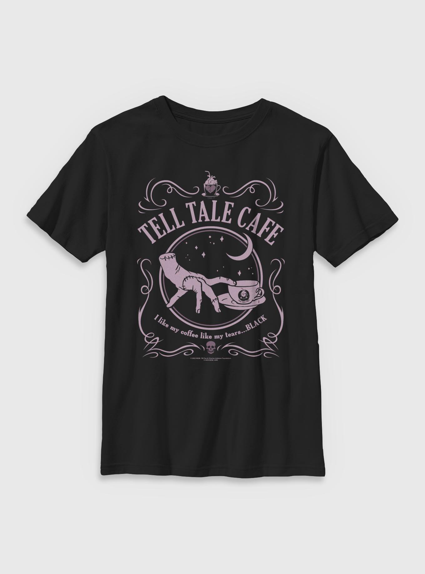 Wednesday Tell Tale Cafe Youth T-Shirt BoxLunch Exclusive, , hi-res