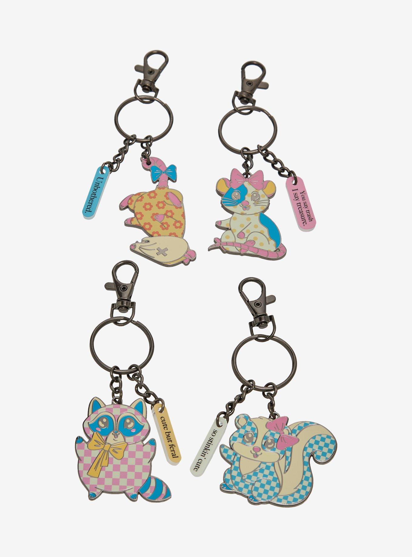 Pretty Trashy Pastel Animals Blind Bag Keychain, , hi-res