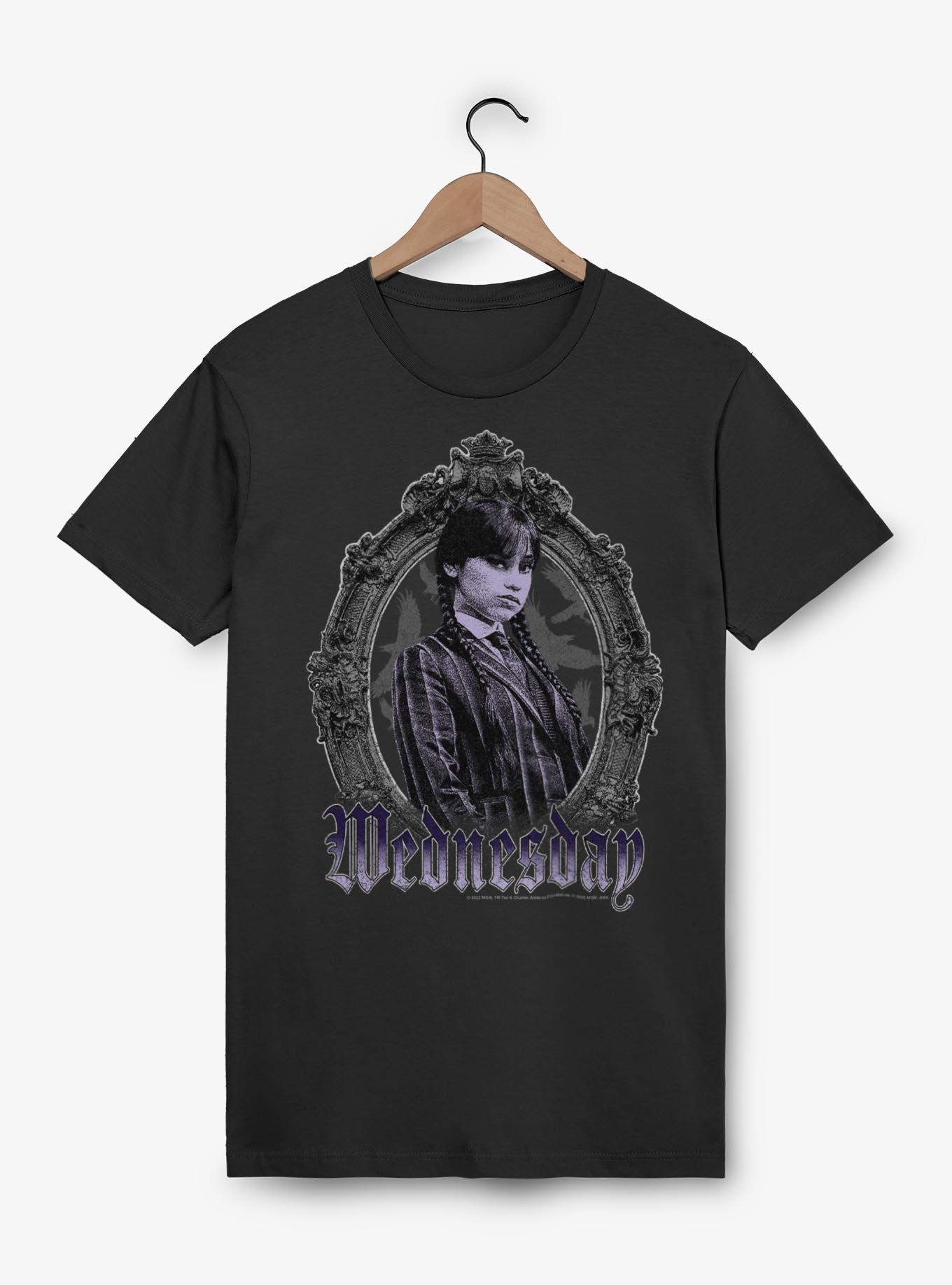 Wednesday In Frame Portrait T-Shirt BoxLunch Exclusive, , hi-res