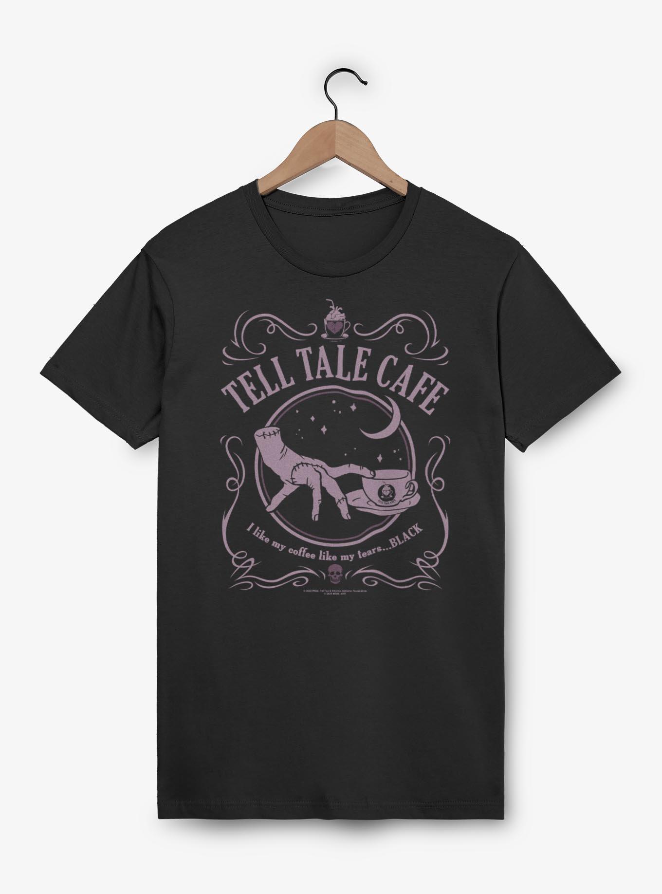Wednesday Tell Tale Cafe T-Shirt BoxLunch Exclusive, , hi-res