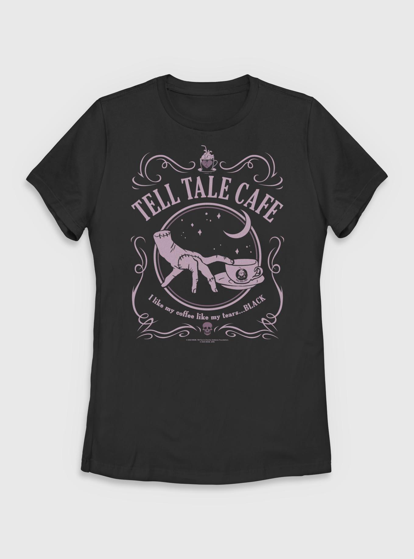 Wednesday Tell Tale Cafe Womens T-Shirt BoxLunch Exclusive, , hi-res
