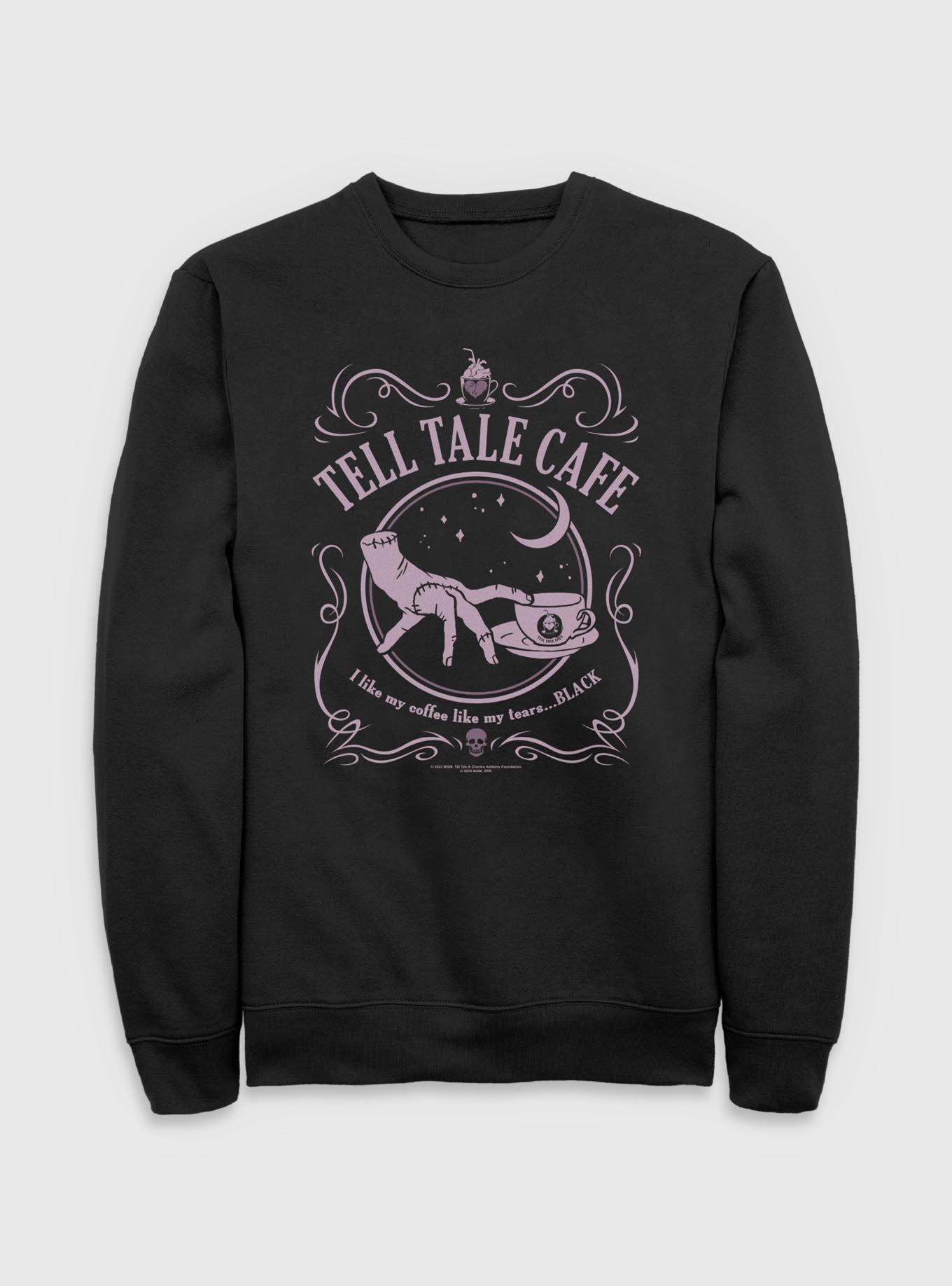 Wednesday Tell Tale Cafe Sweatshirt BoxLunch Exclusive, , hi-res