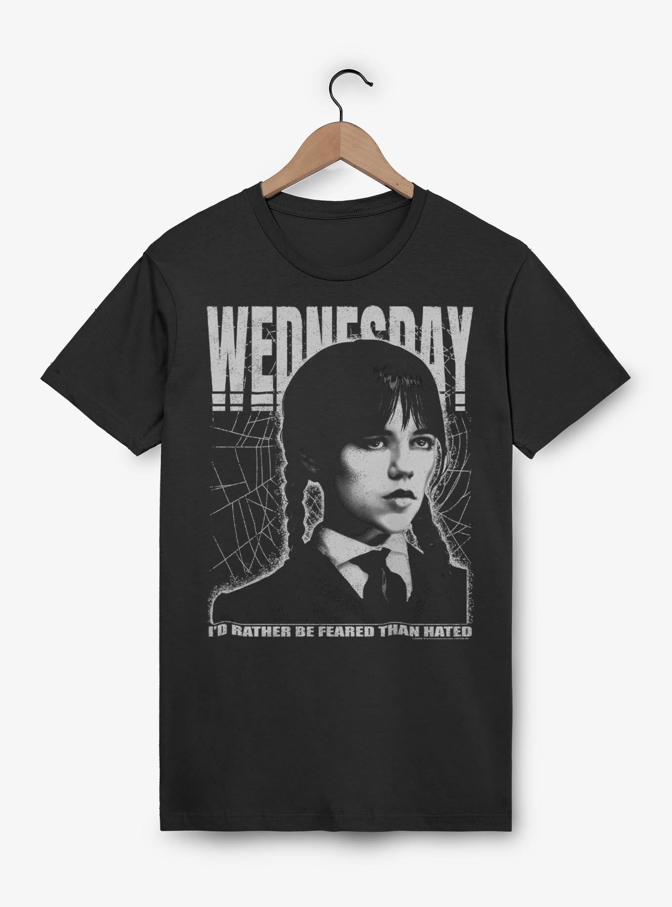 Wednesday Rather Be Feared Than Hated T-Shirt BoxLunch Web Exclusive, , hi-res