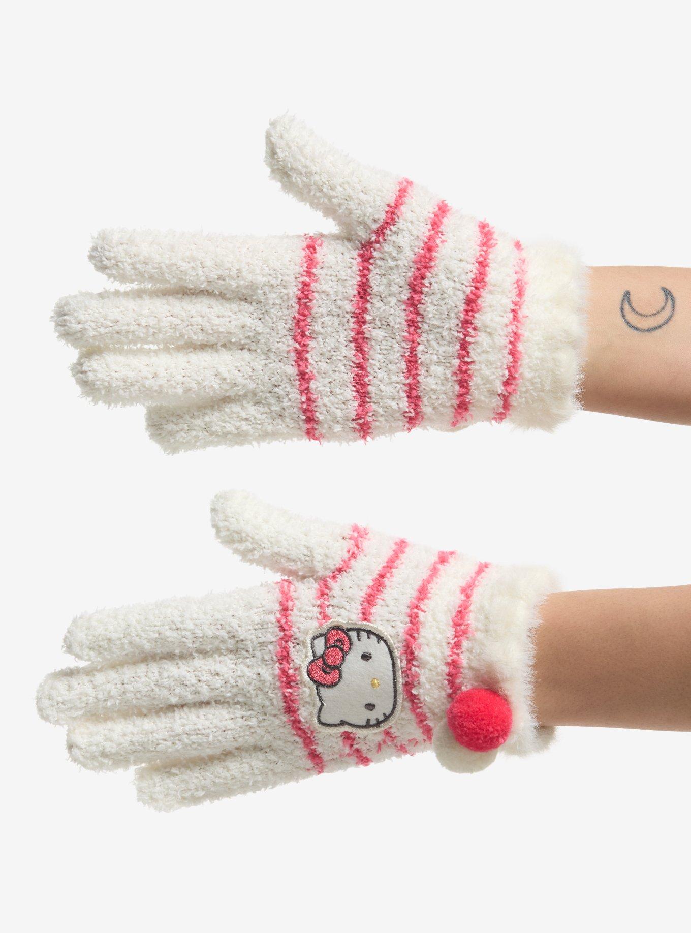 Sanrio Japan Originals Hello Kitty Stripe Cozy Gloves, , hi-res