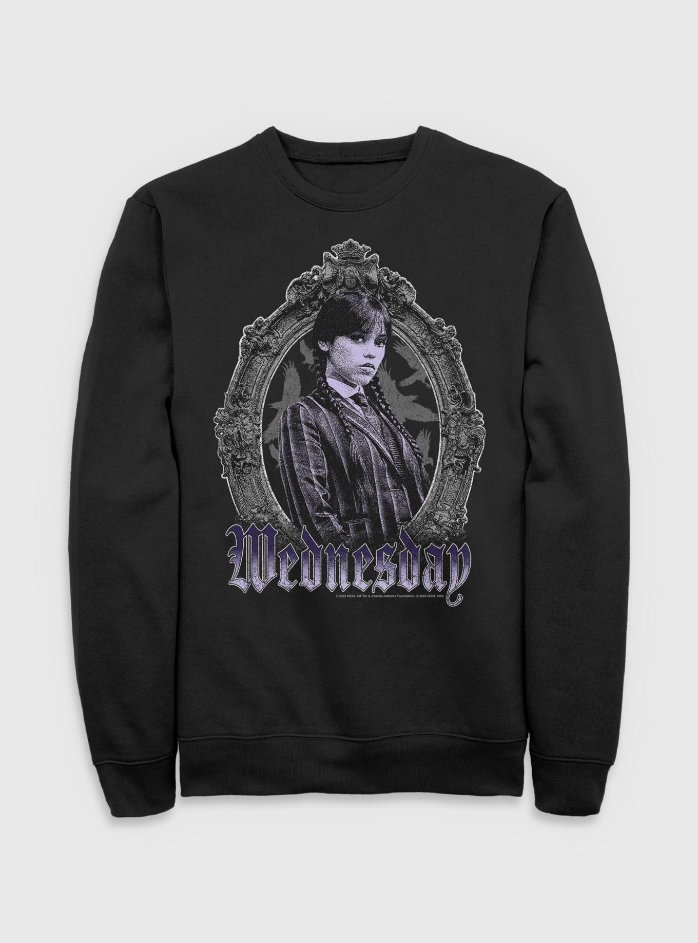 Wednesday In A Frame Sweatshirt Hot Topic Exclusive