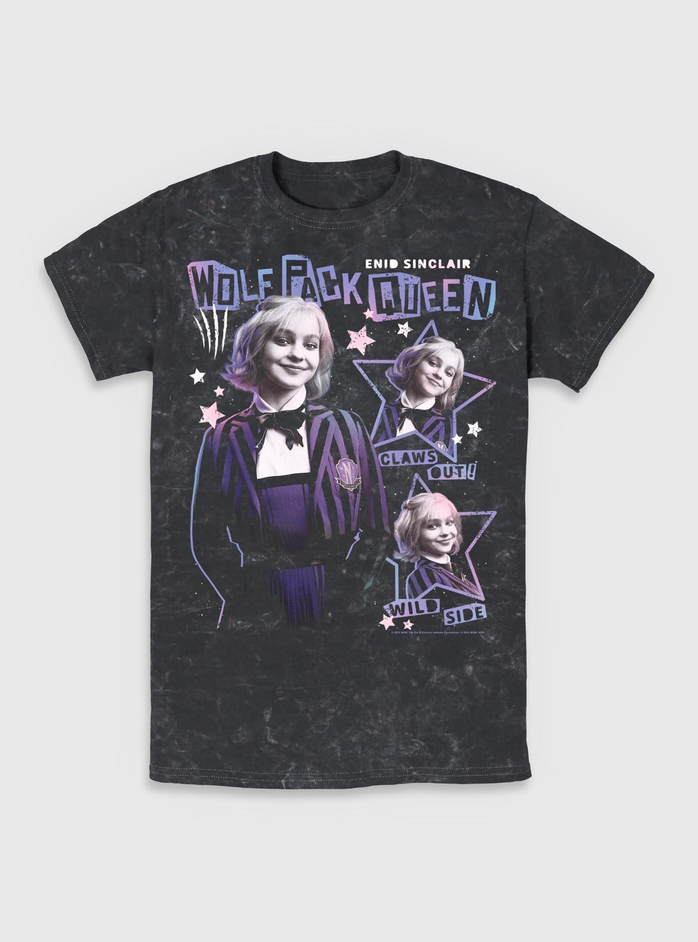 Wednesday Enid Sinclair Claws Out Mineral Wash T-Shirt Hot Topic Exclusive, , hi-res
