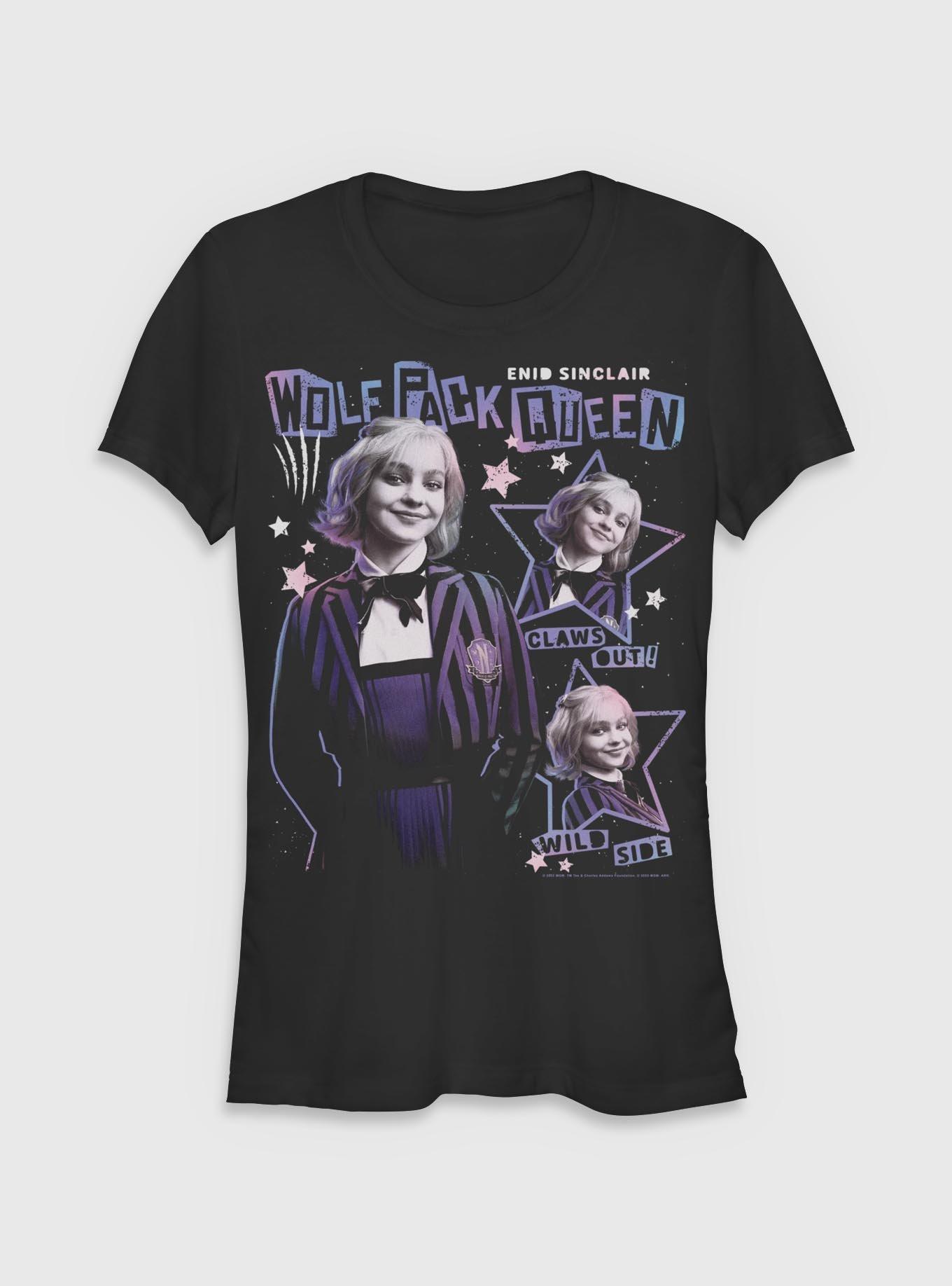 Wednesday Enid Sinclair Claws Out Girls T-Shirt Hot Topic Exclusive, BLACK, hi-res