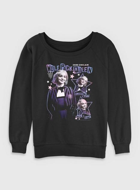 Wednesday Enid Sinclair Claws Out Girls Slouchy Sweatshirt Hot Topic ...
