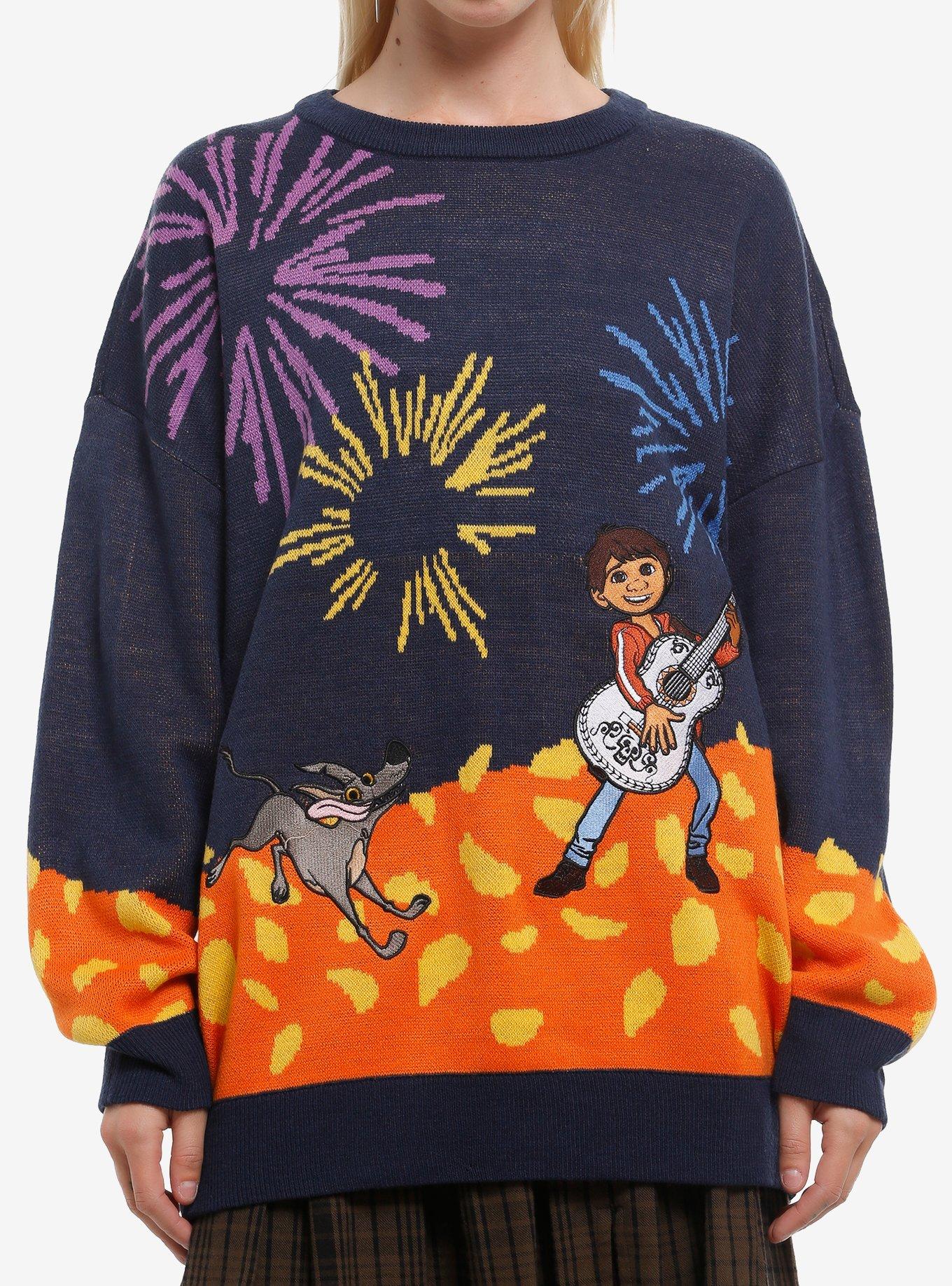 Disney Pixar Coco Miguel & Dante Girls Oversized Sweater