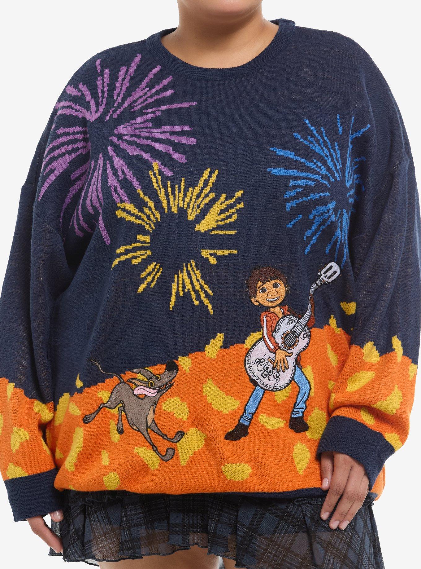 Disney Pixar Coco Miguel & Dante Girls Oversized Sweater Plus Size