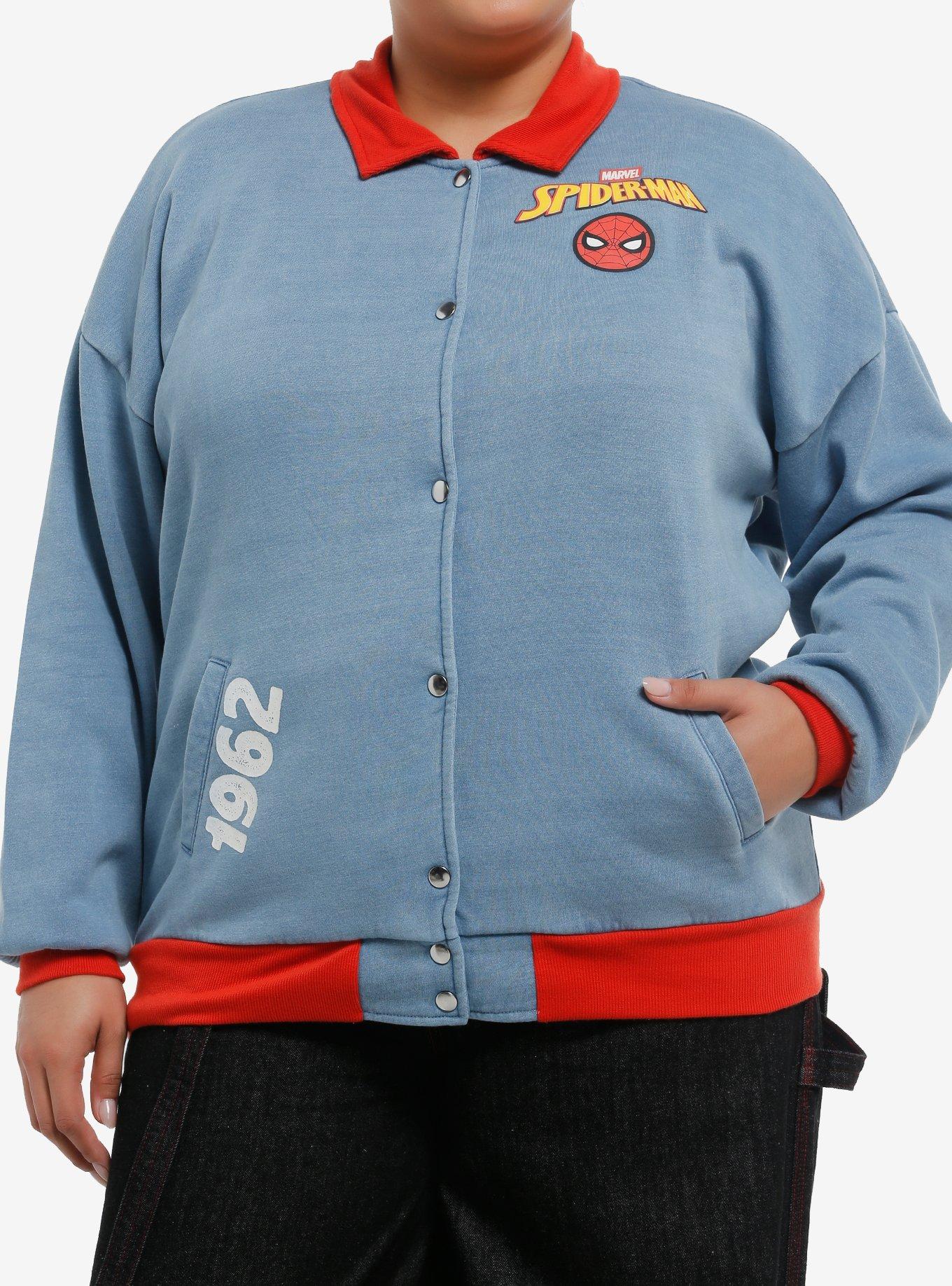 Marvel Spider-Man Comic Girls Bomber Jacket Plus Size