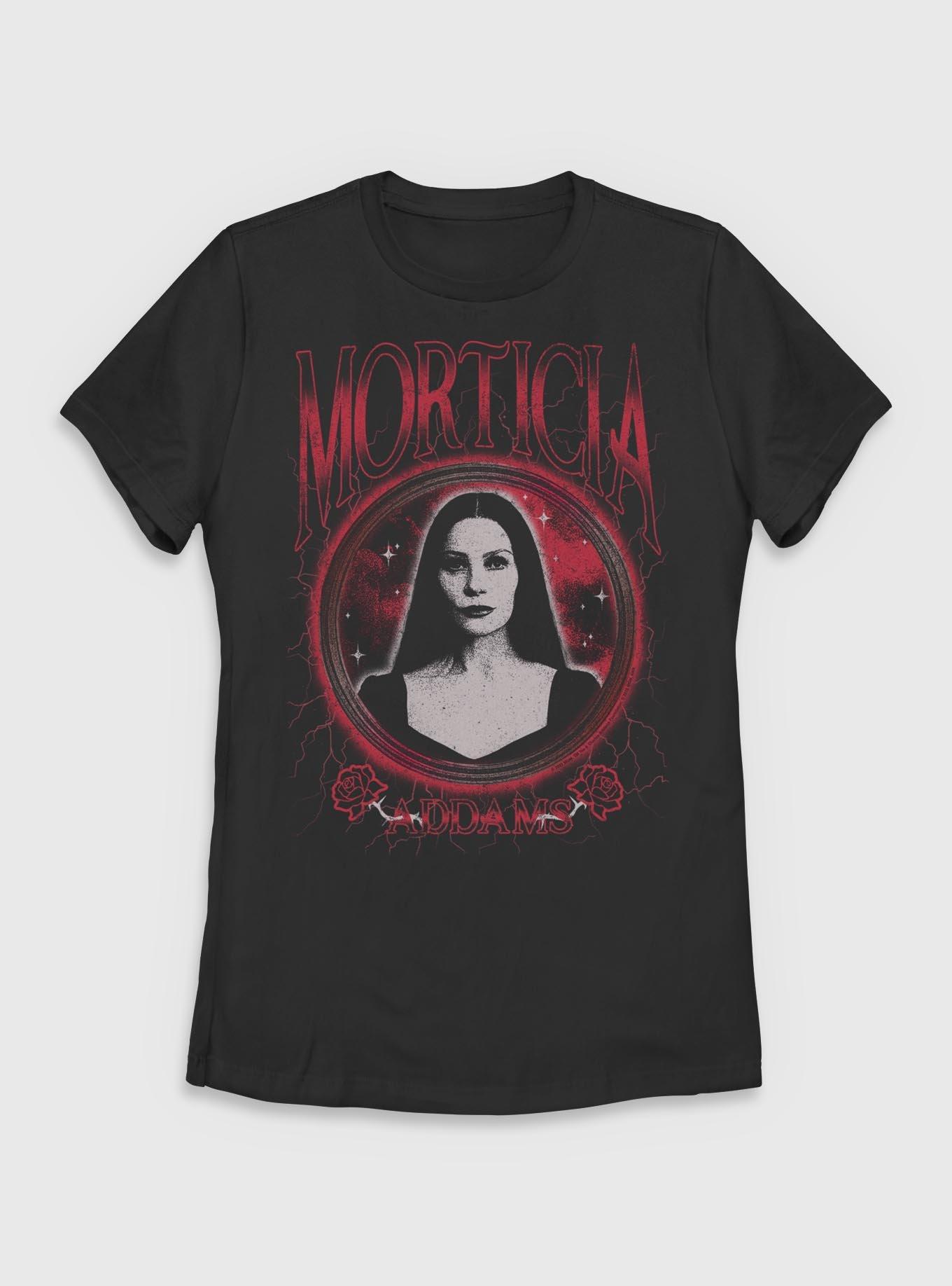 Wednesday Morticia Addams Keeper of Secrets Womens T-Shirt HerUniverse Exclusive, BLACK, hi-res