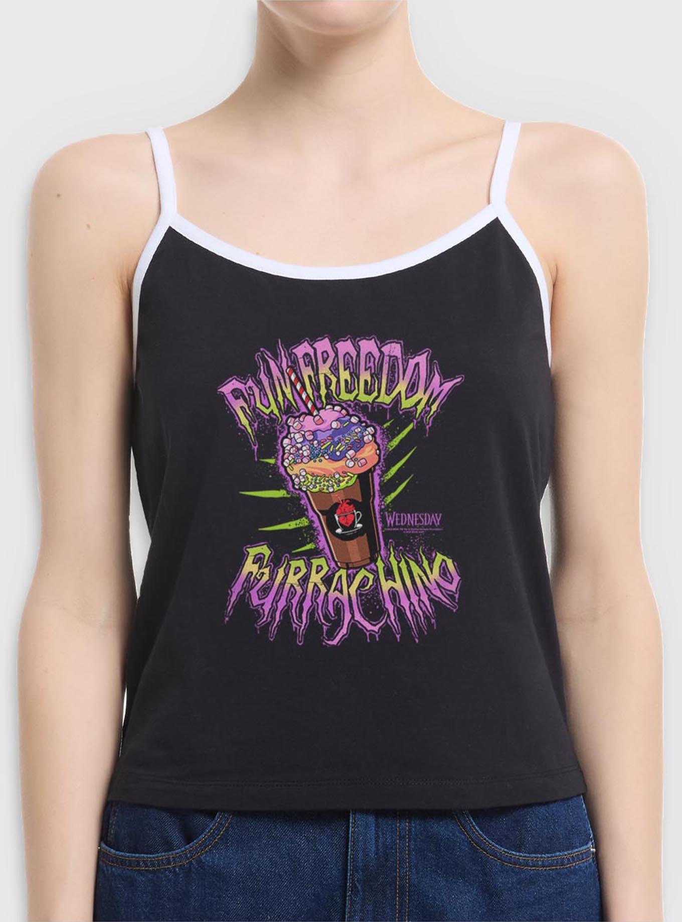 Wednesday Furrachino Girls Cami Hot Topic Exclusive, BLACK, hi-res
