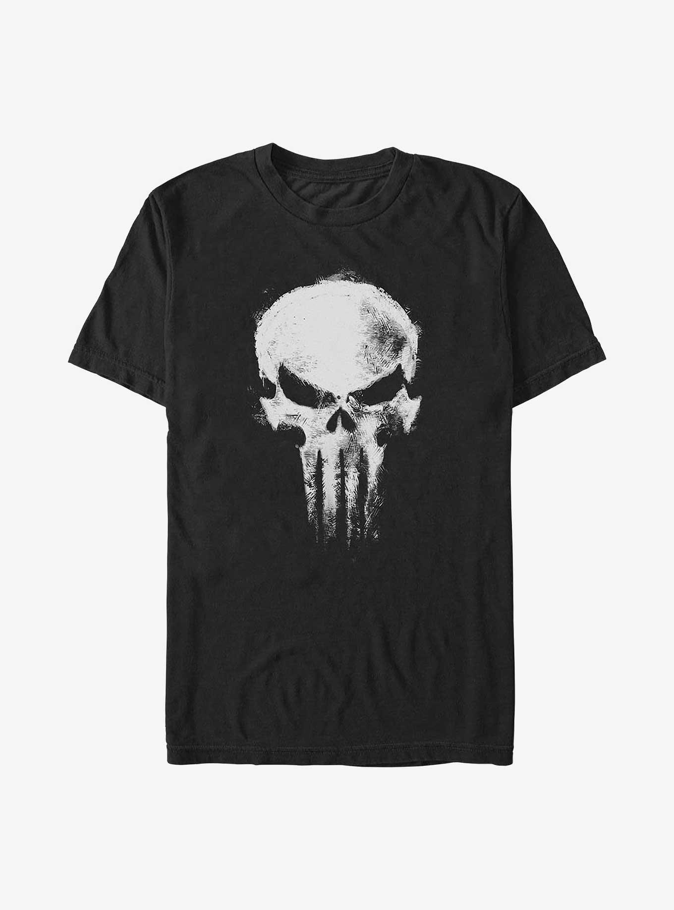 Daredevil: Born Again Punisher Skull T-Shirt, BLACK, hi-res