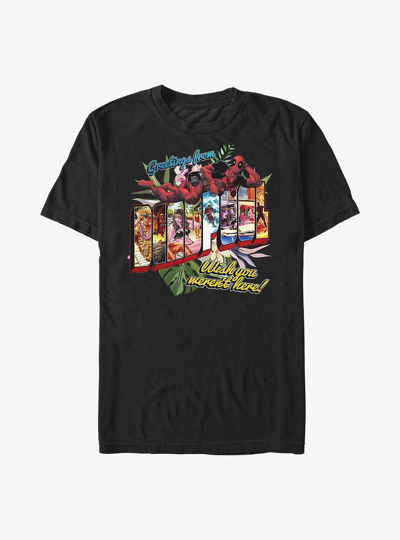 Marvel Deadpool Vacationpool Effort T-Shirt, BLACK, hi-res
