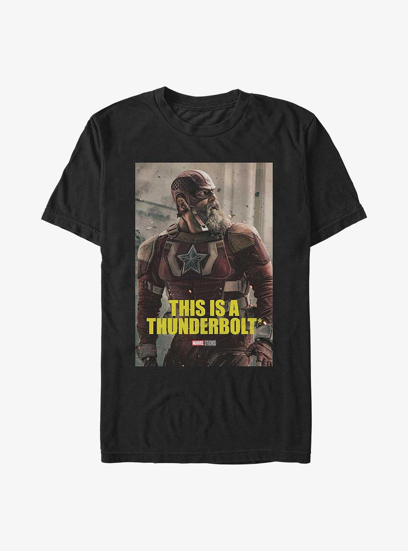 Thunderbolts Red Guardian Poster T-Shirt, BLACK, hi-res