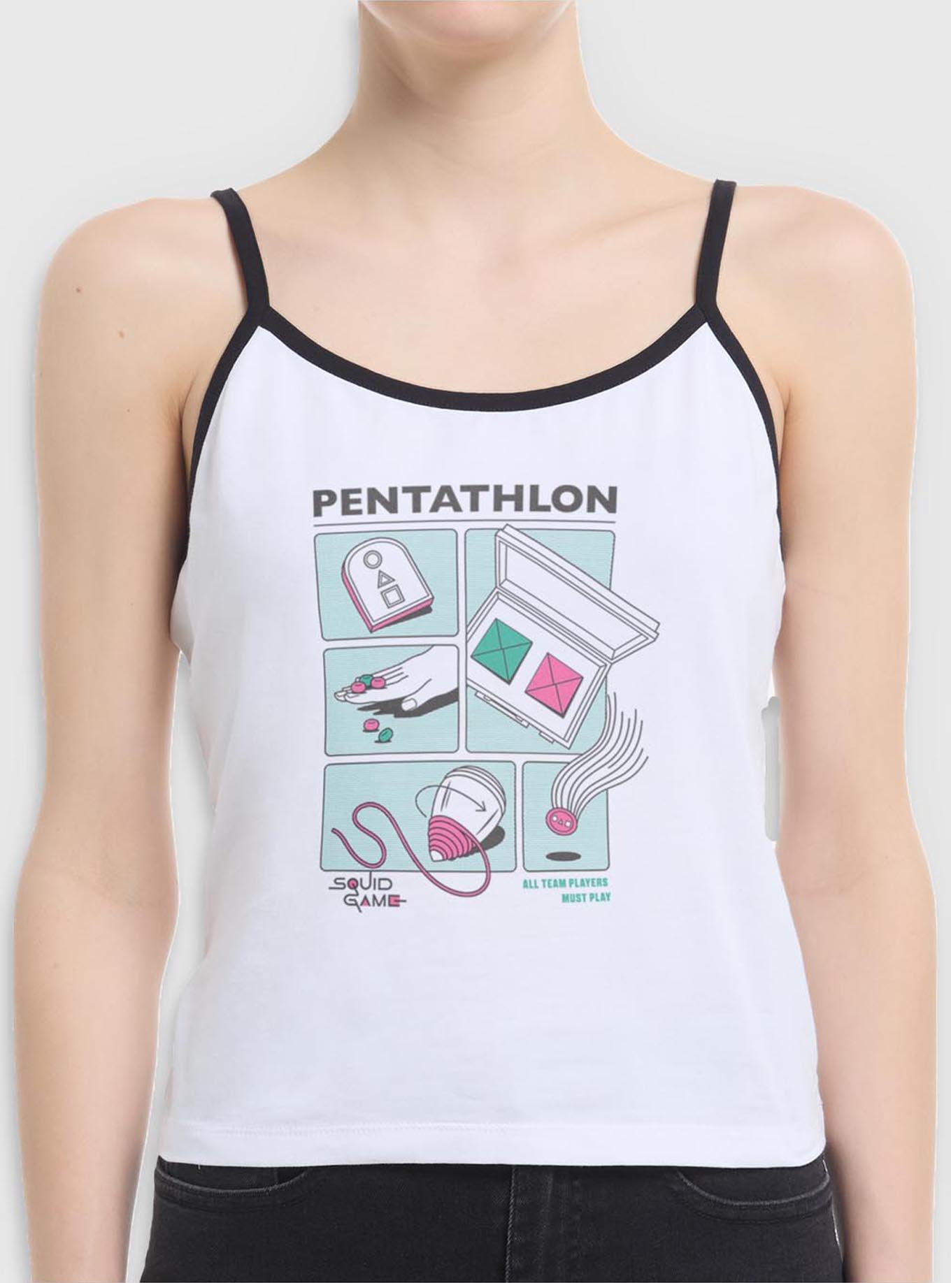 Squid Game Pentathalon Girls Cami Tank, WHITE, hi-res