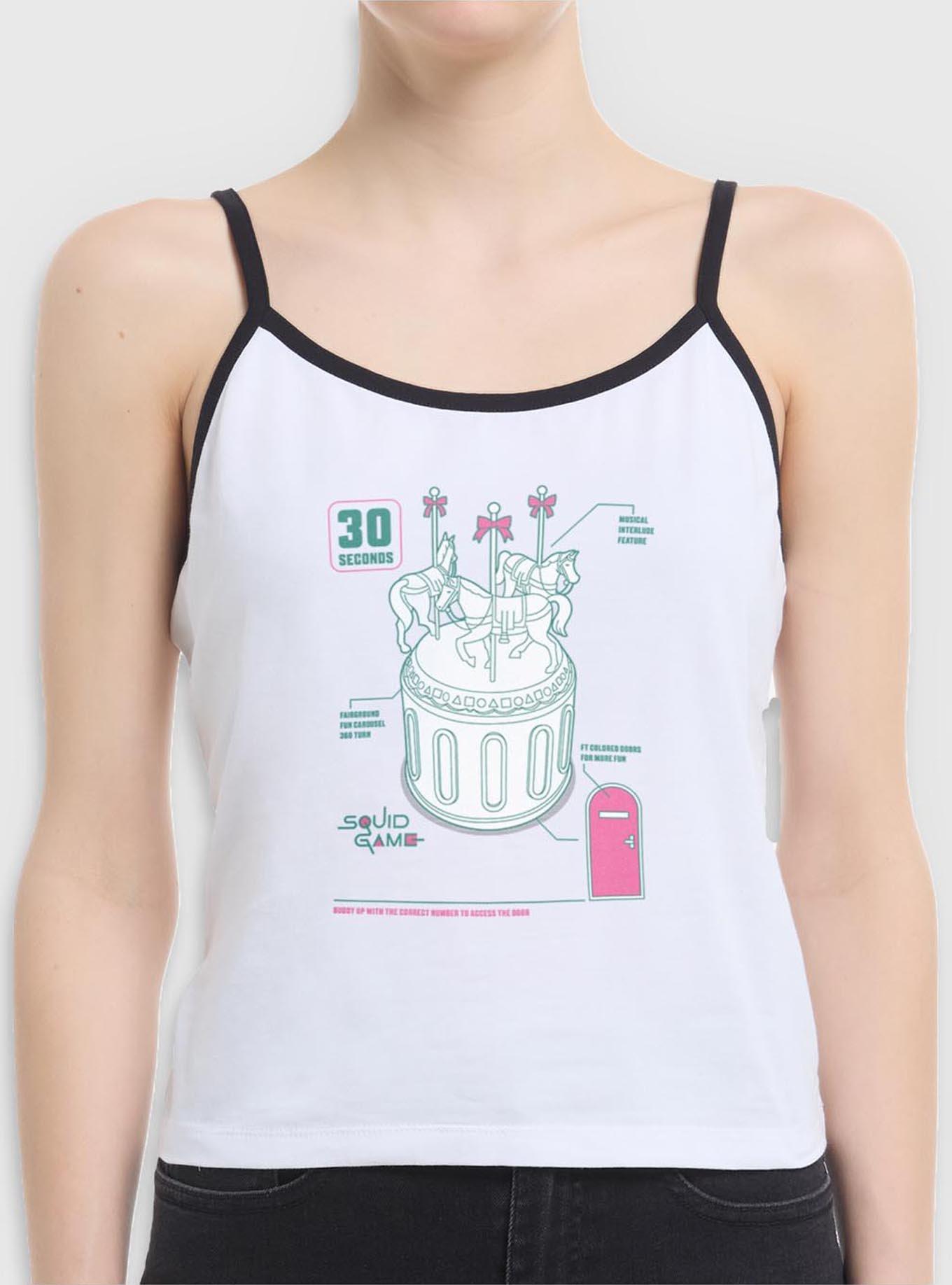Squid Game Carousel Girls Cami Tank, WHITE, hi-res