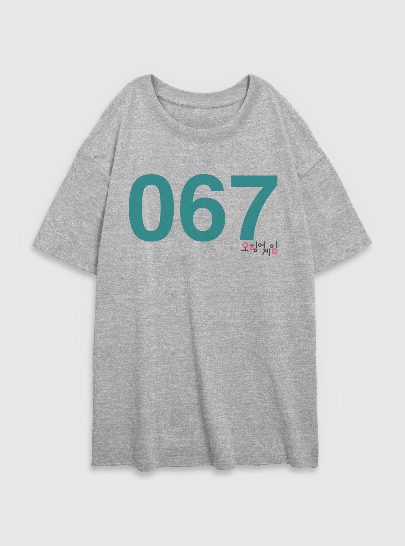 Squid Game Player 067 Girls Oversized T-Shirt, , hi-res
