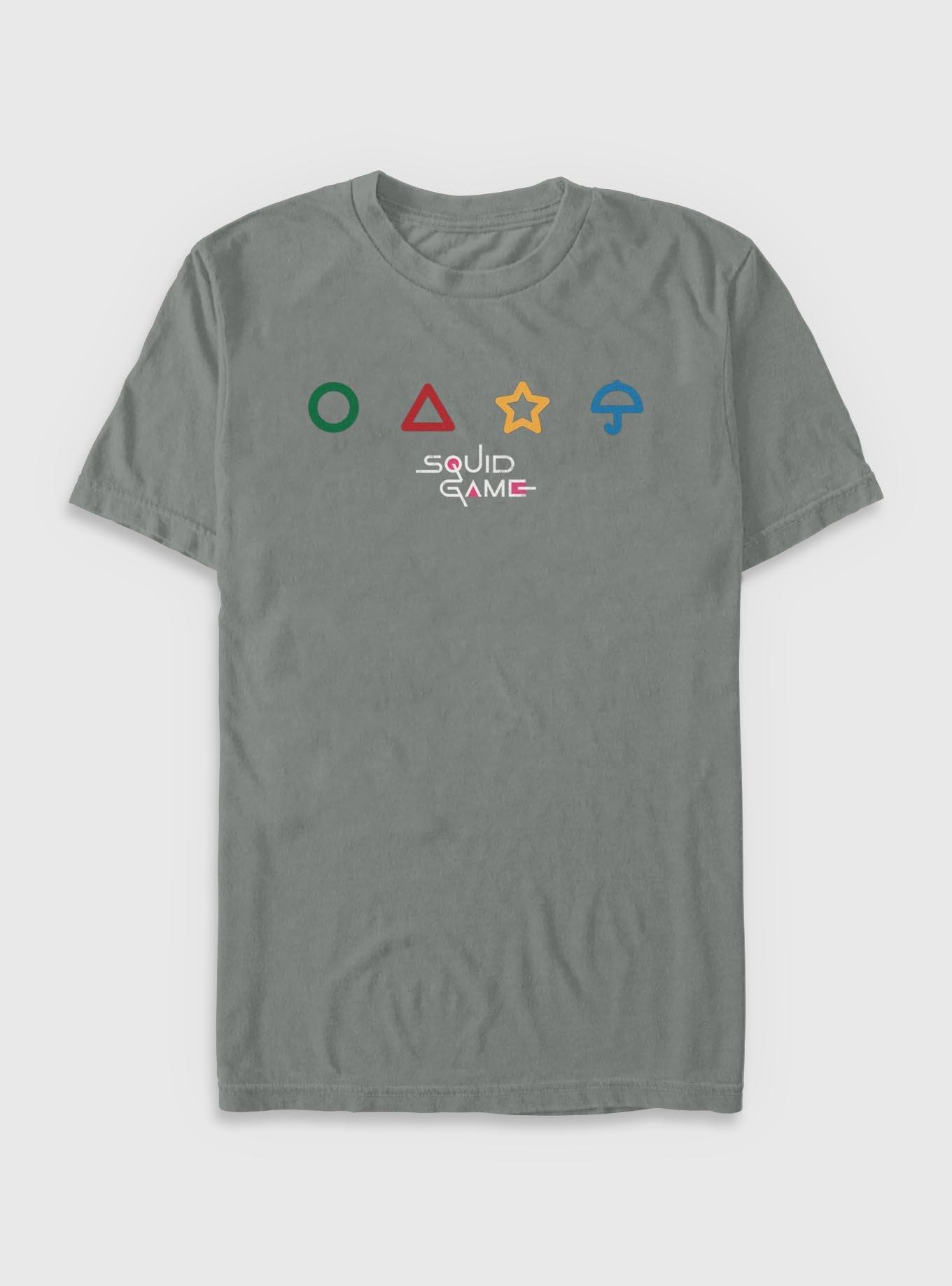 Squid Game Shapes Garment Dye T-Shirt, GREY, hi-res