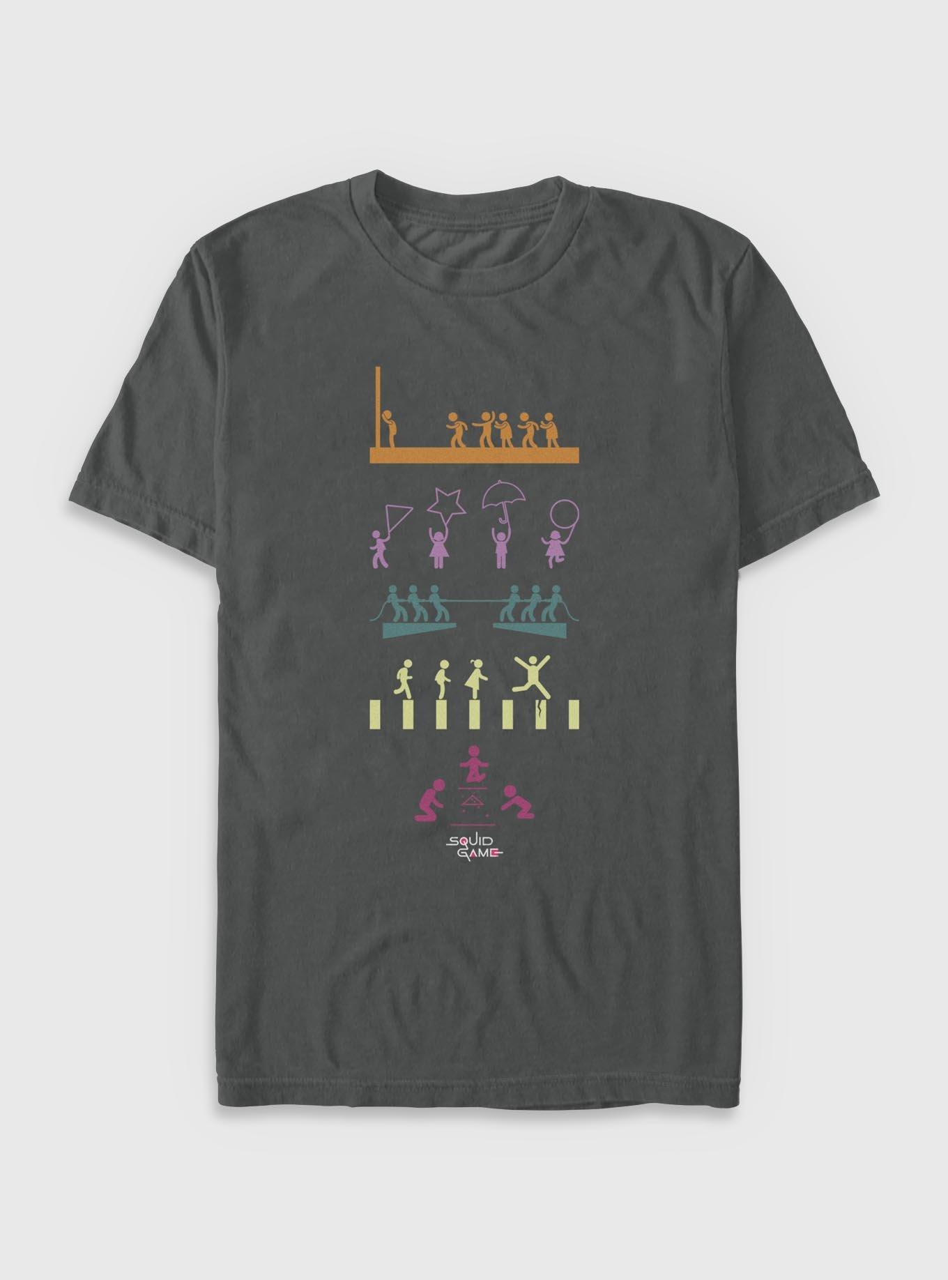 Squid Game Game Icons Garment Dye T-Shirt, , hi-res