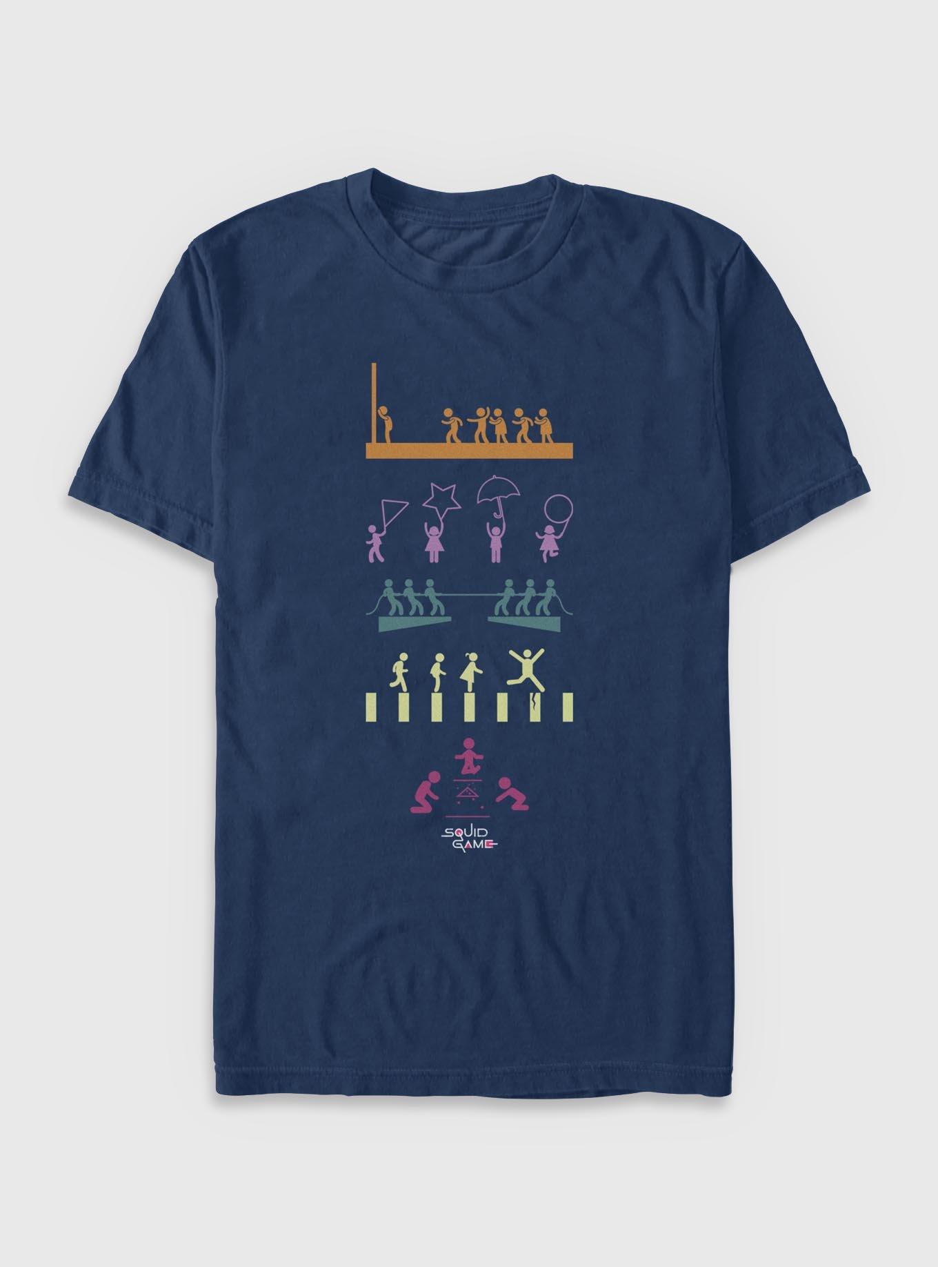Squid Game Game Icons Garment Dye T-Shirt, , hi-res