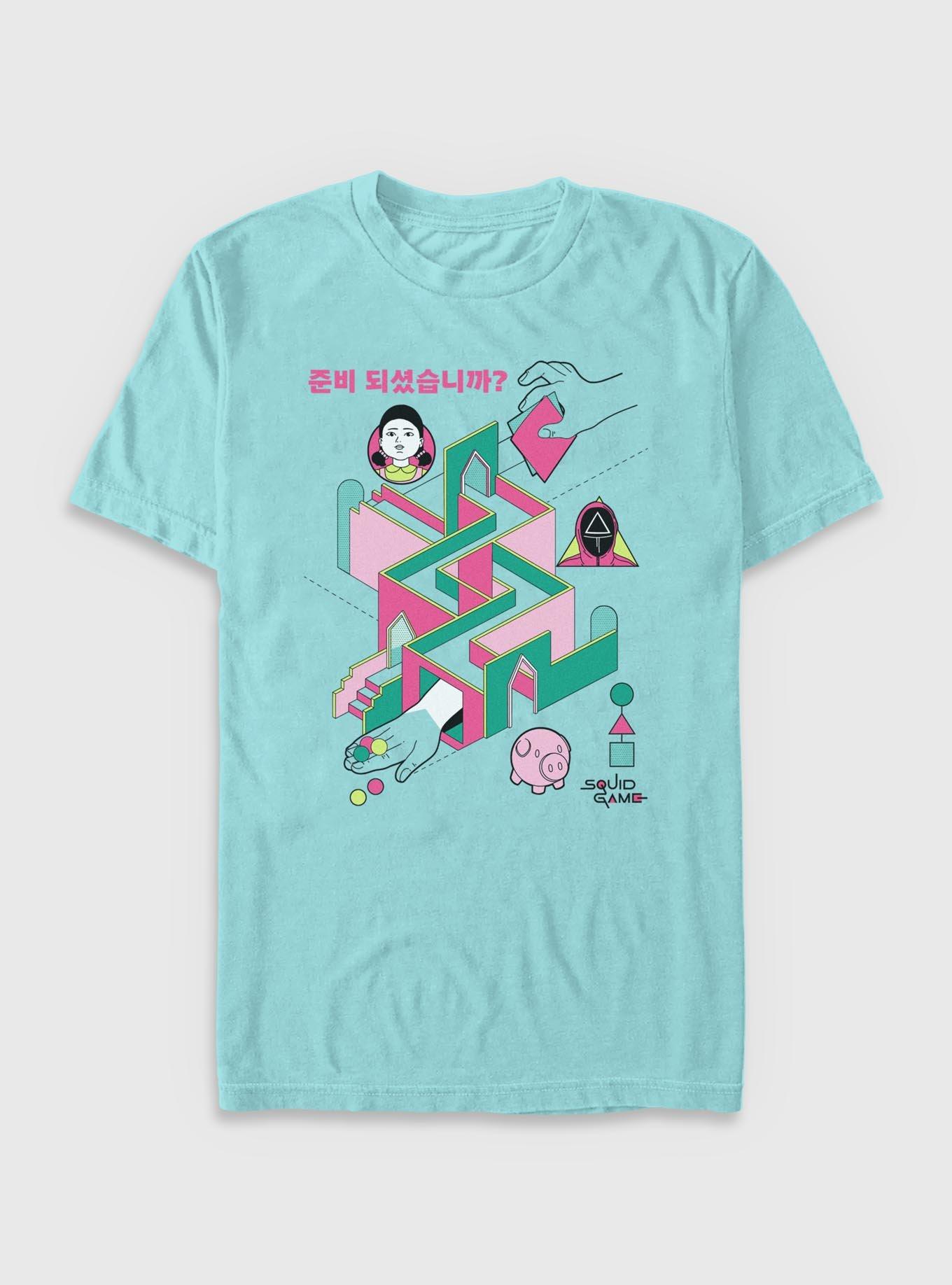 Squid Game Labyrinth Garment Dye T-Shirt, CHALKYMINT, hi-res