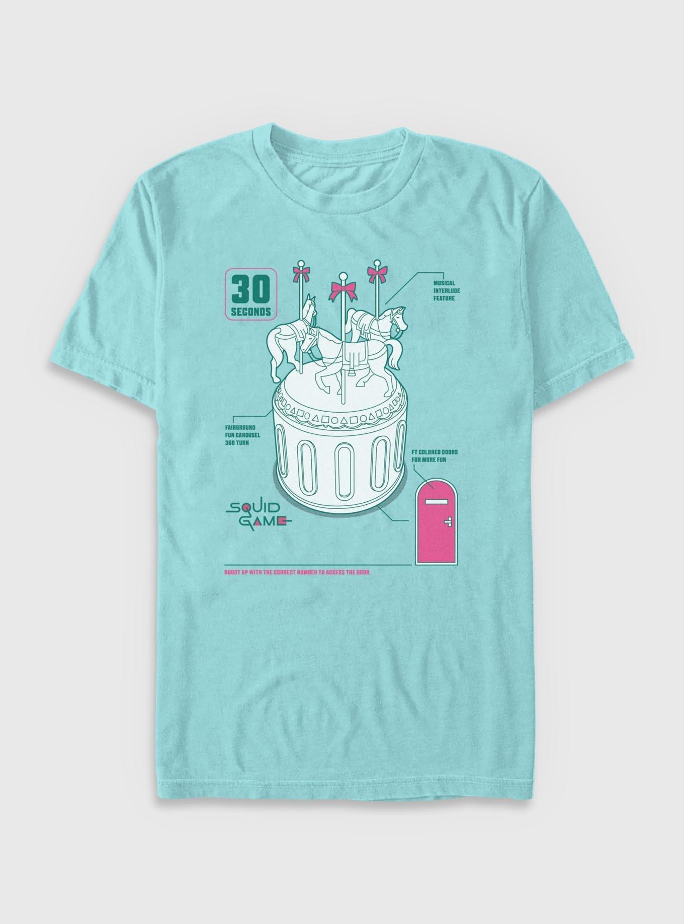 Squid Game Carousel Garment Dye T-Shirt, CHALKYMINT, hi-res