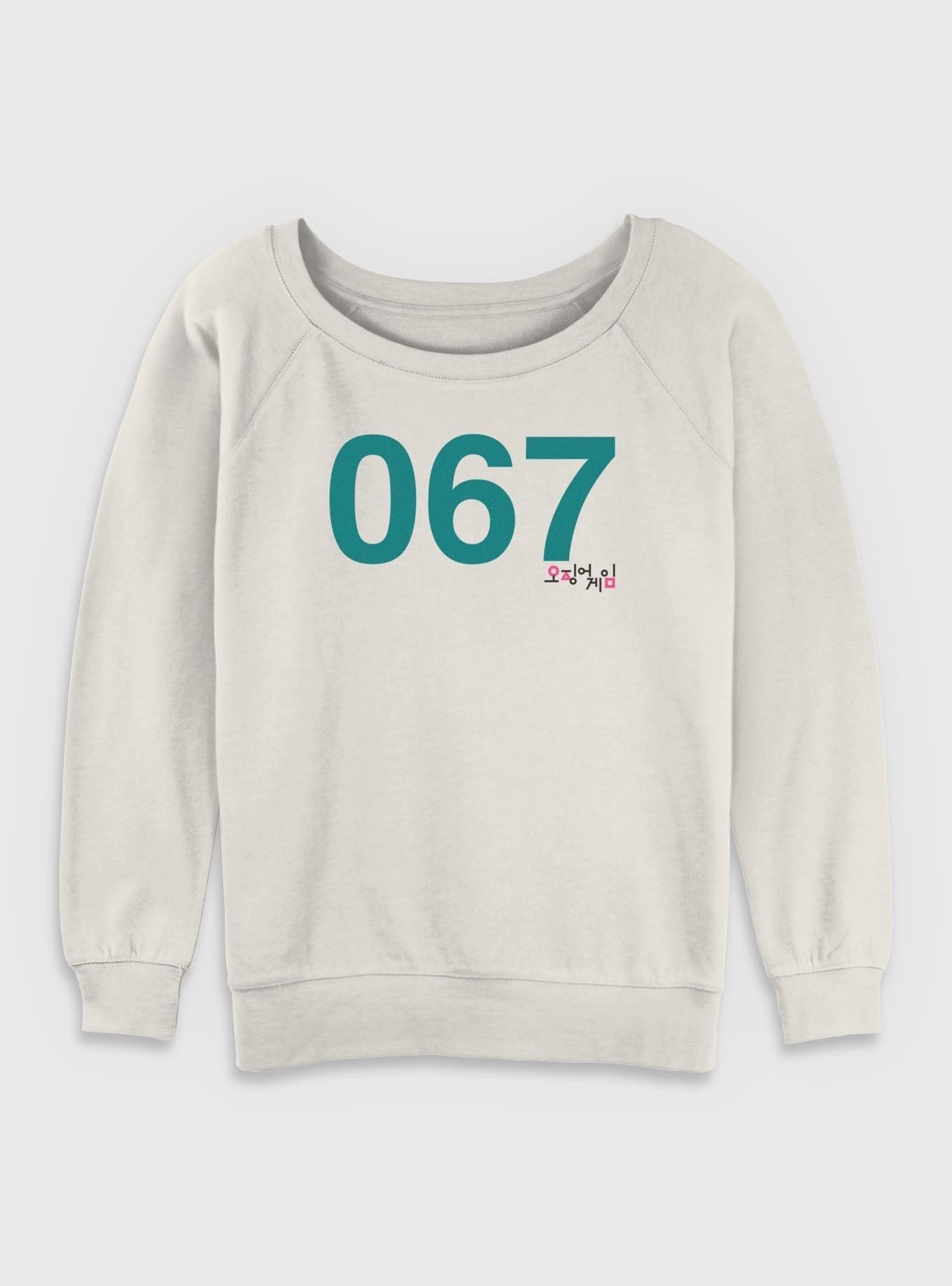 Squid Game Player 067 Girls Slouchy Sweatshirt, , hi-res