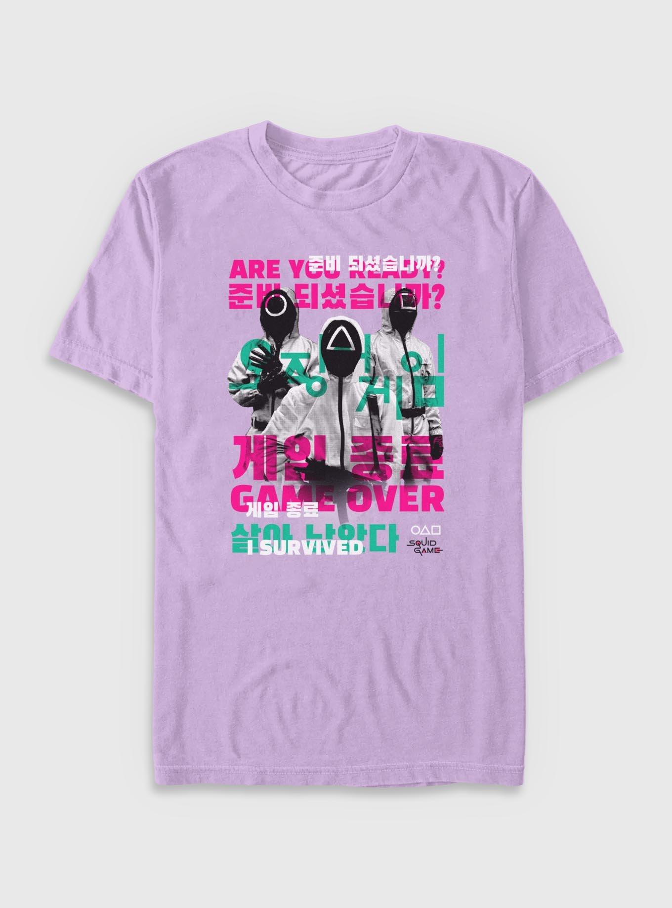 Squid Game Game Over I Survived Garment Dye T-Shirt, ORCHID, hi-res